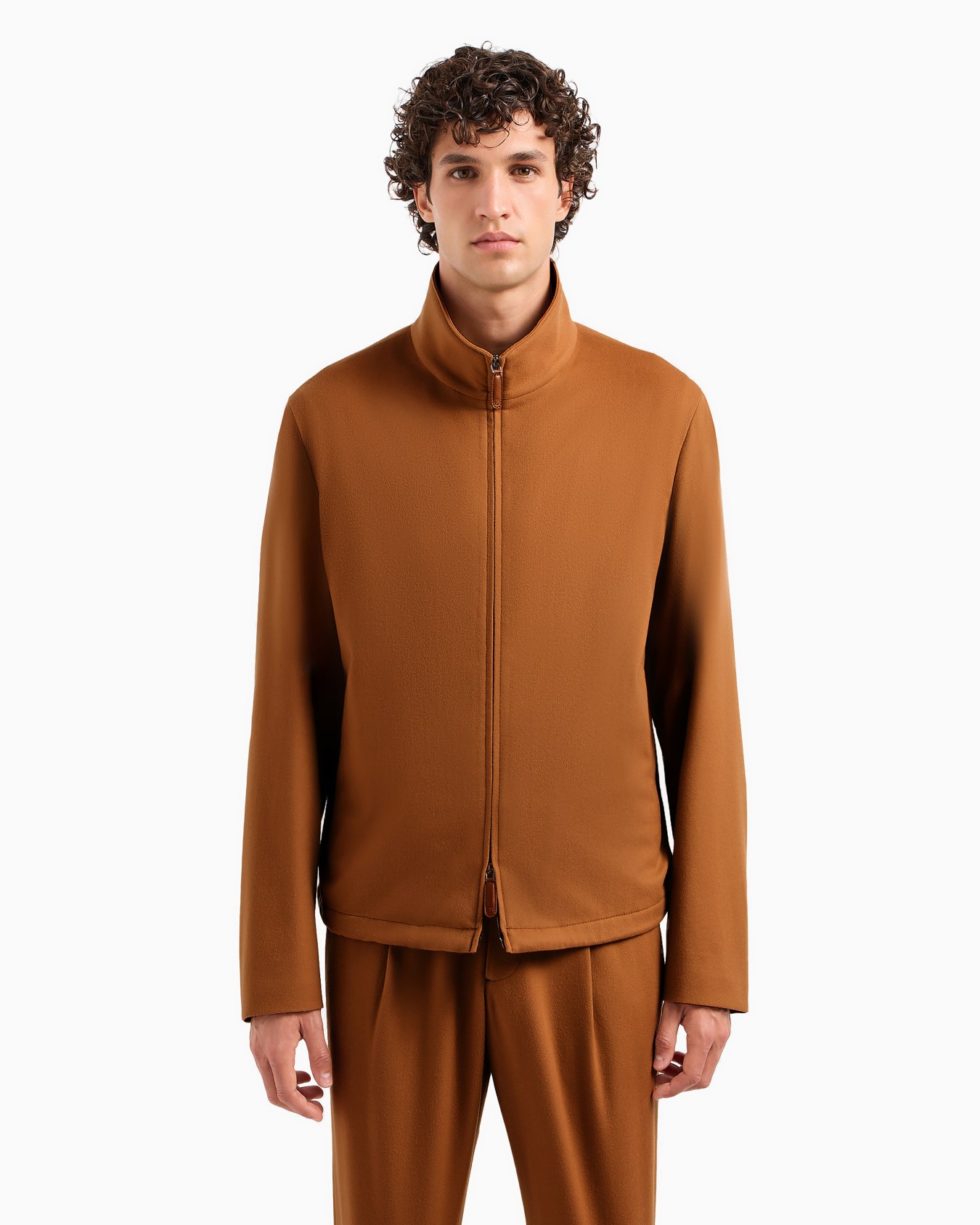 Giorgio Armani Vicuña Blouson in panno leggero di pura vicuña Slide 3