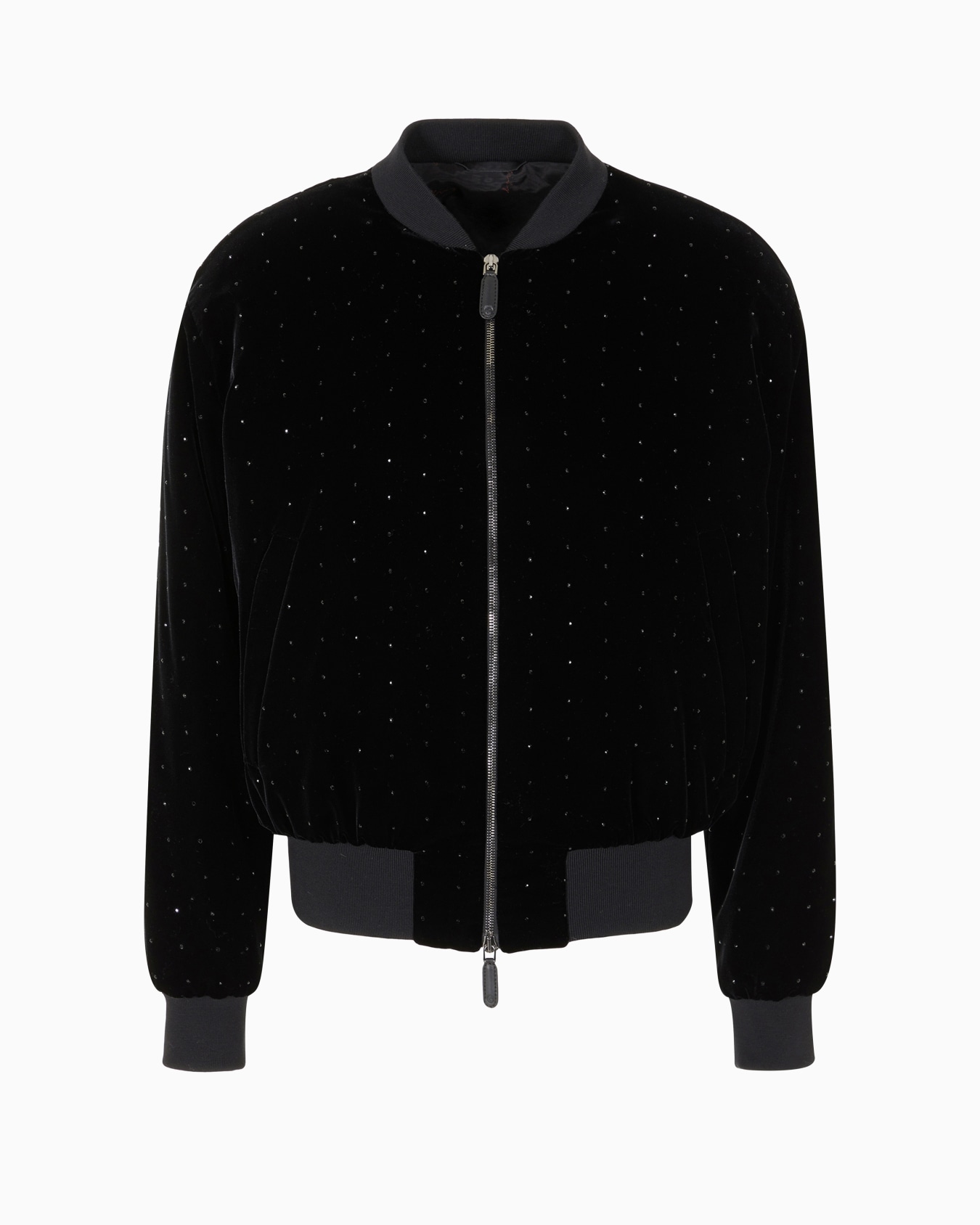 Giorgio’s velvet bomber jacket with rhinestone details Slide 0