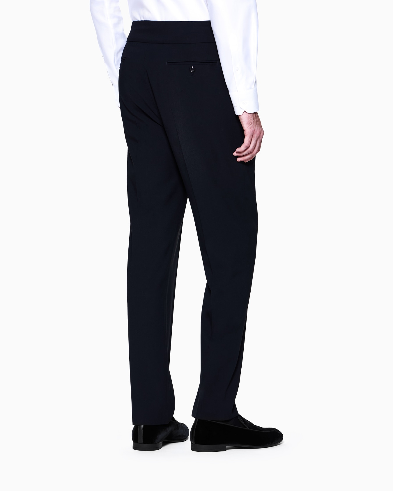 Pleated Giorgio’s trousers in wool crêpe Slide 2