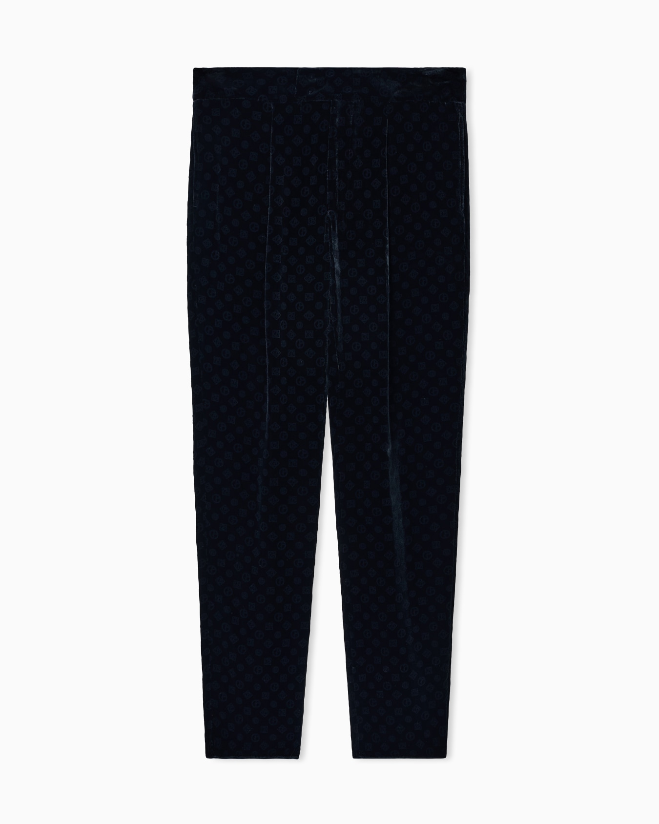 Giorgio’s Hose mit Bundfalte aus Viskose und Seide mit Monogramm Folie 0