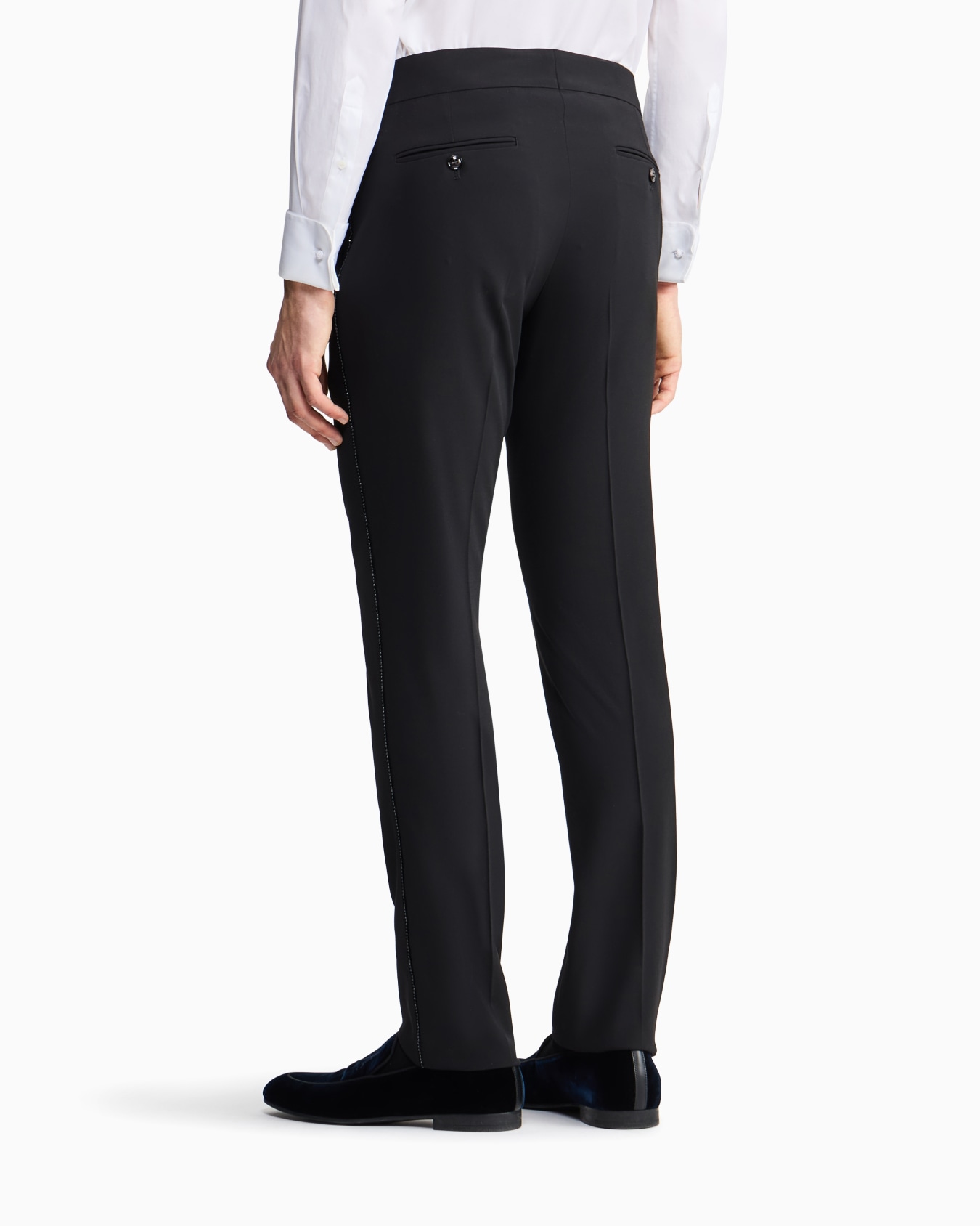 Giorgio's Pantaloni flat front in crepe di lana Slide 5