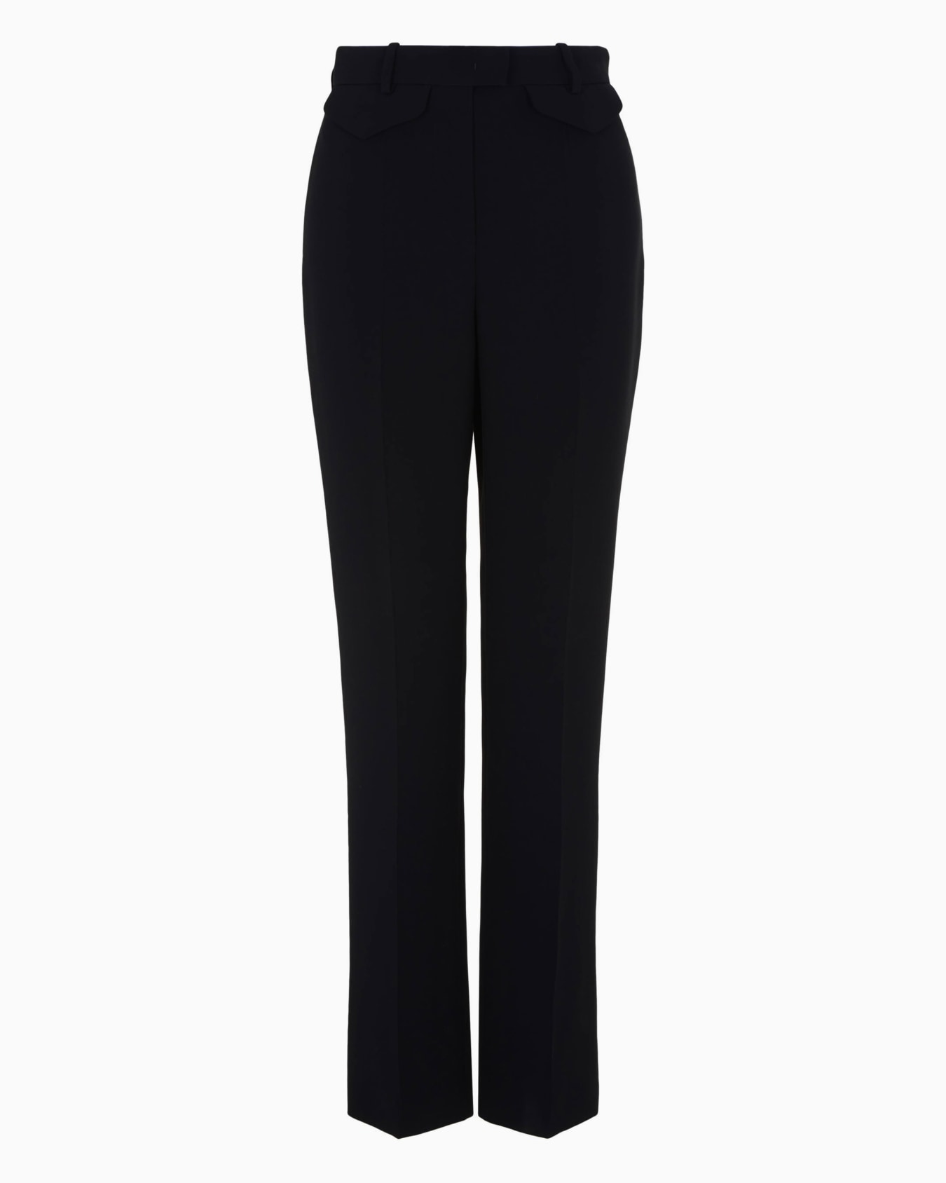 Straight-cut, silk-cady trousers Slide 0