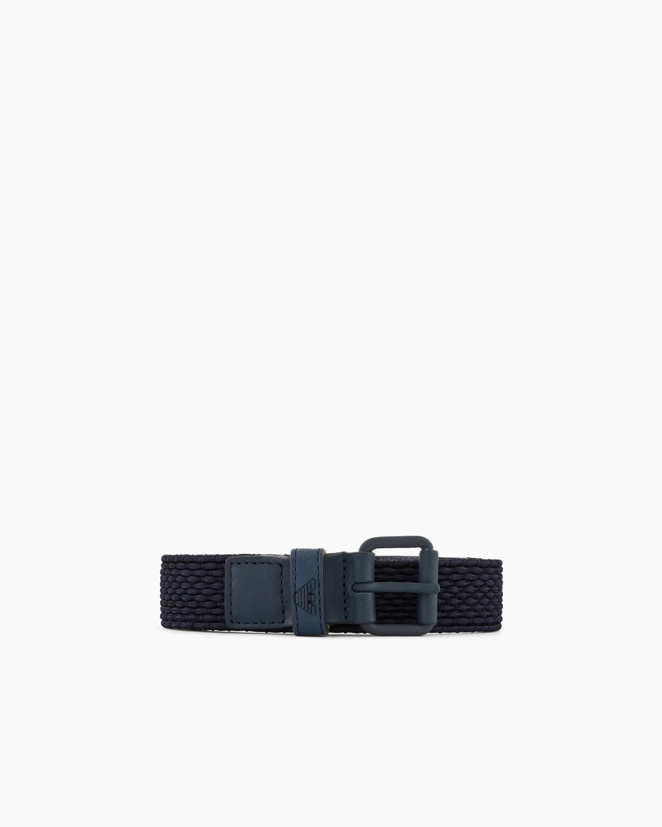 Woven fabric and leather belt Slide 0