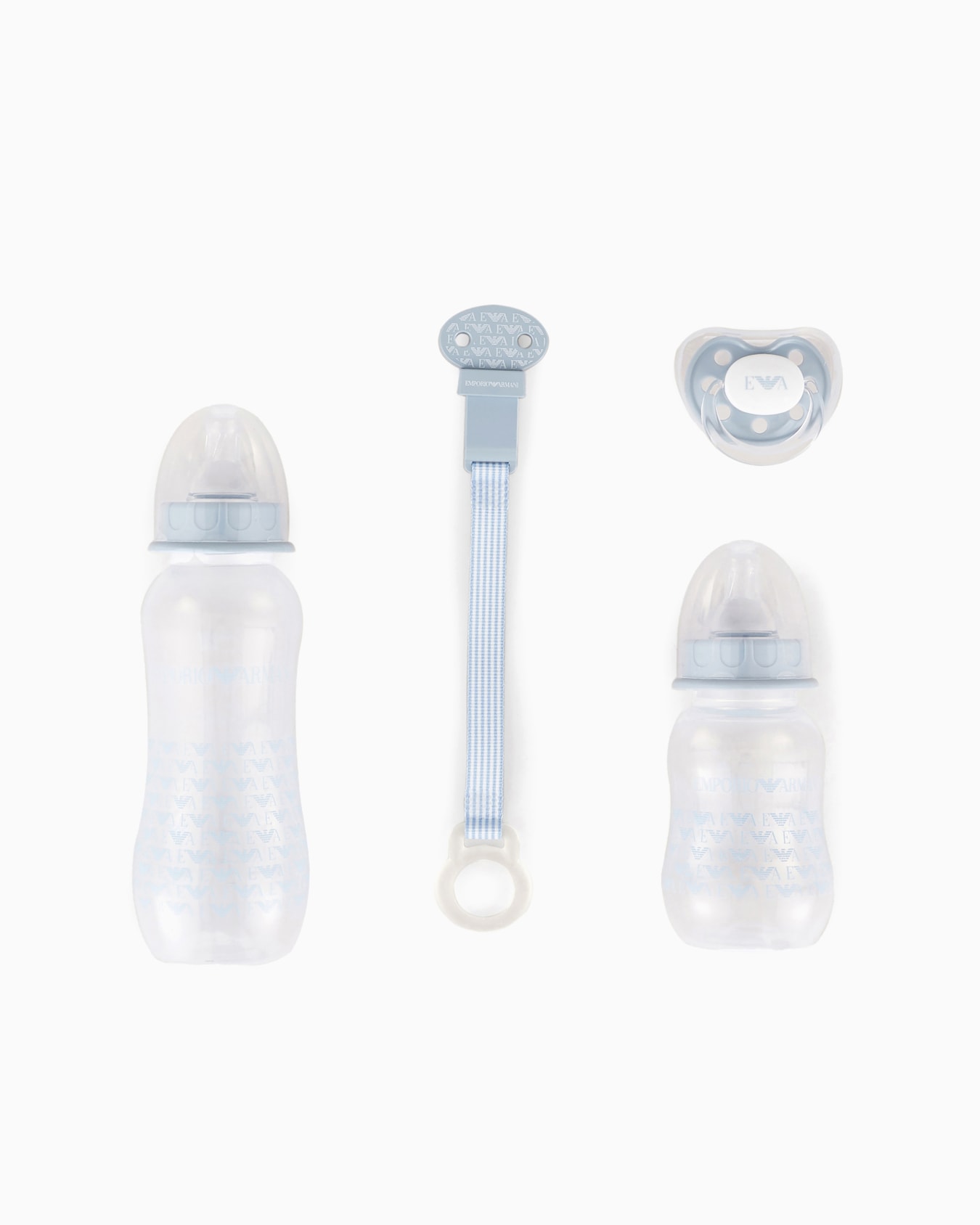 Infant-care set with two bottles, dummy and clip-on drawstring Slide 1