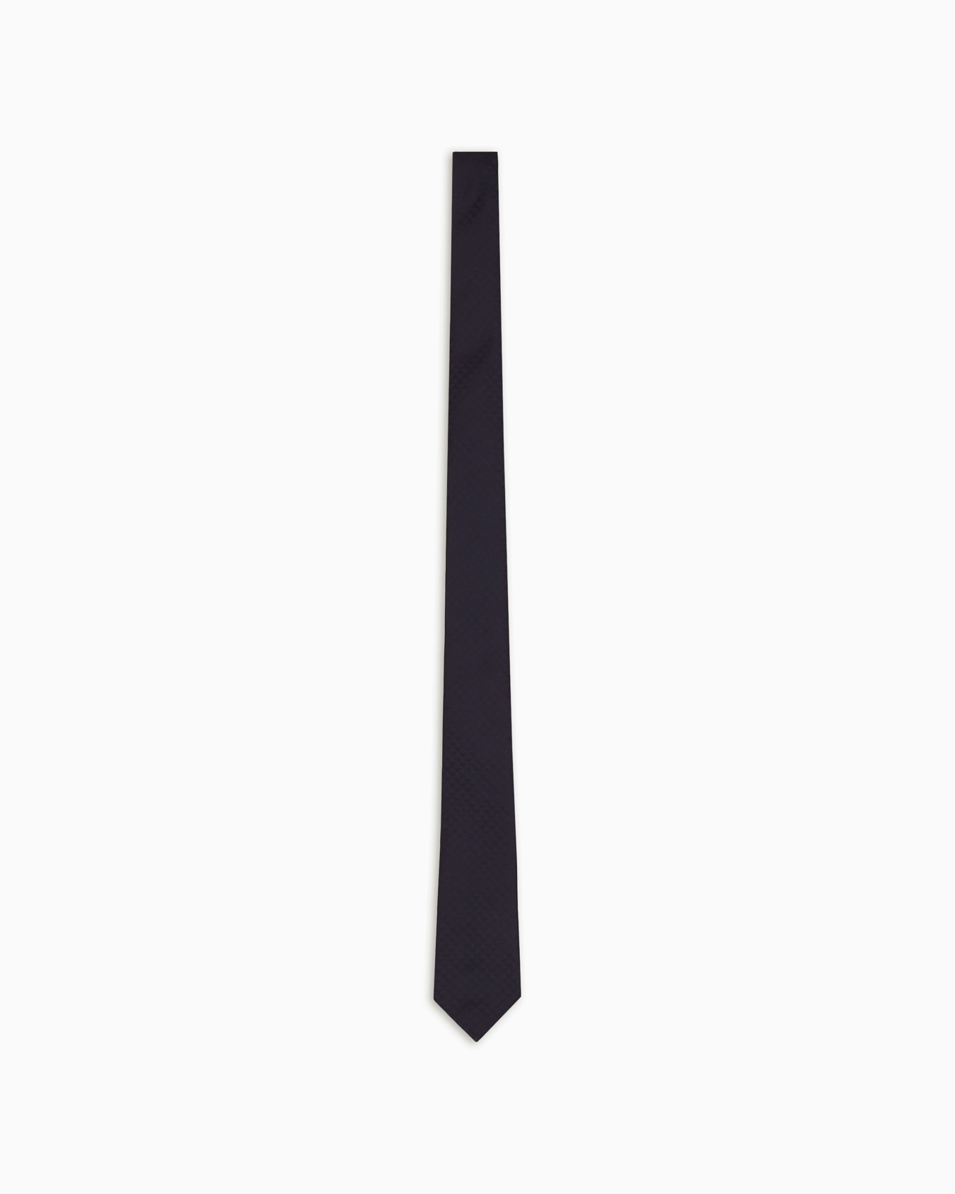 Pure silk tie with all-over jacquard eagle Slide 0