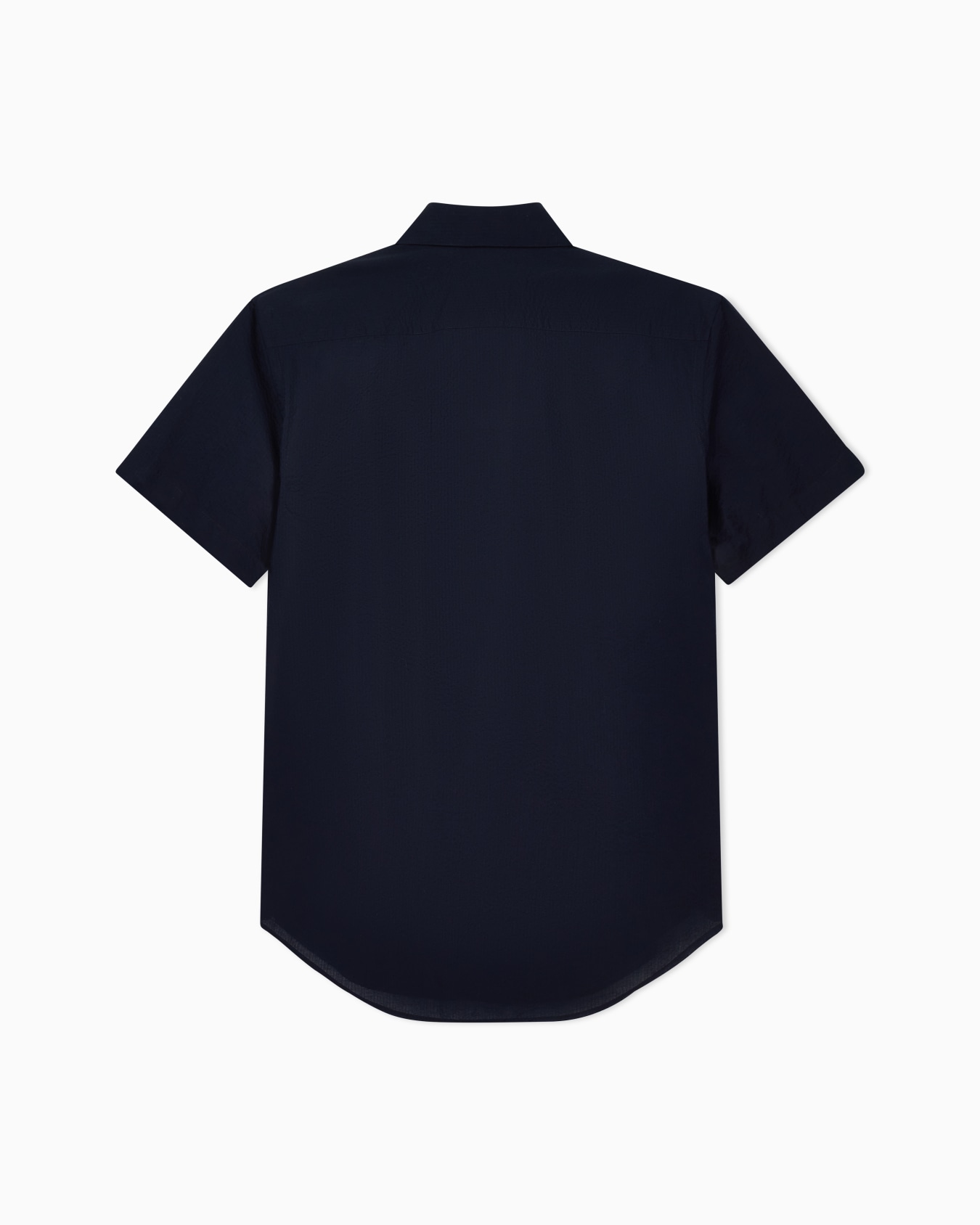 Cotton seersucker shirt in a regular fit with short sleeves Slide 2