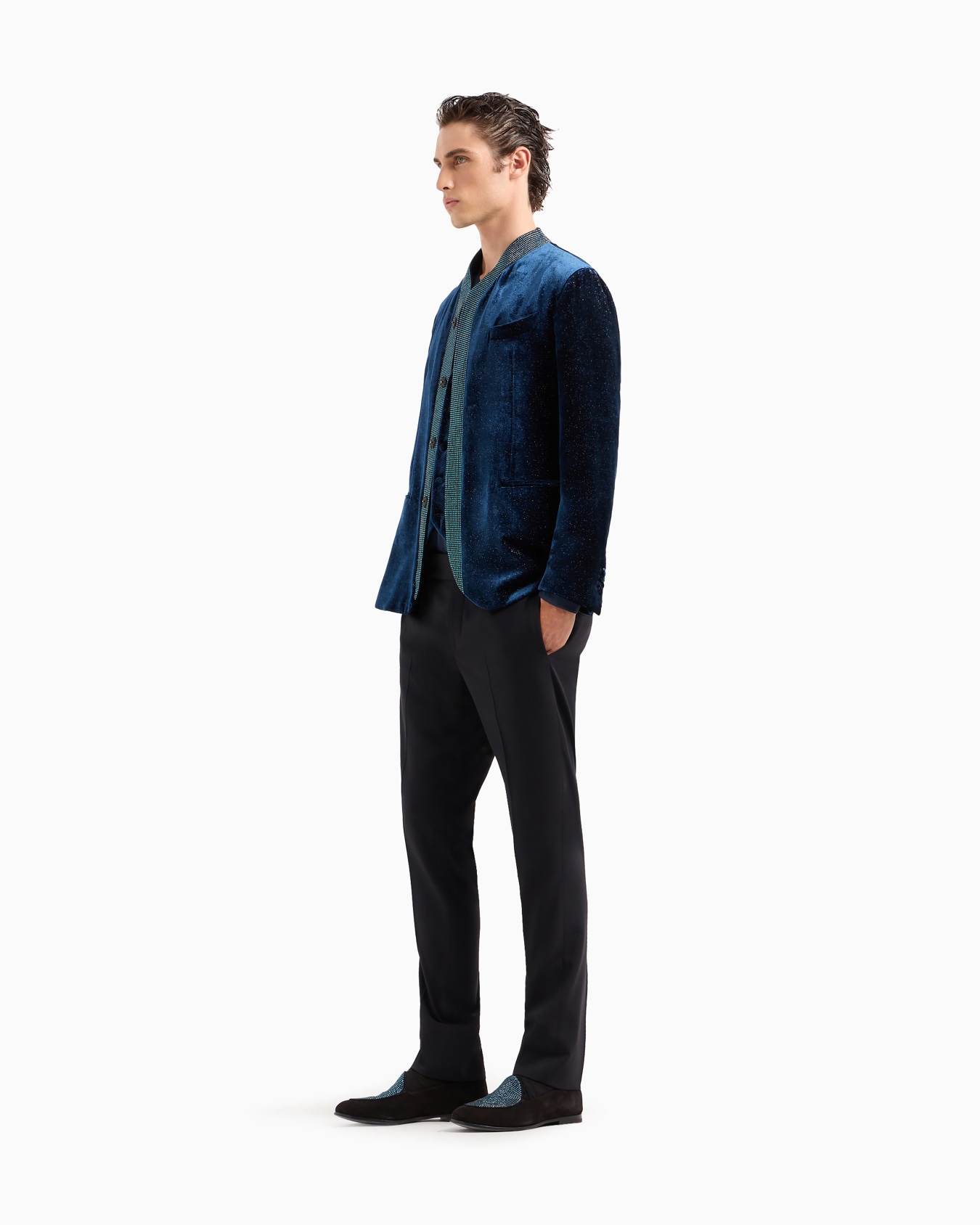Viscose-silk blend dress shirt Slide 1