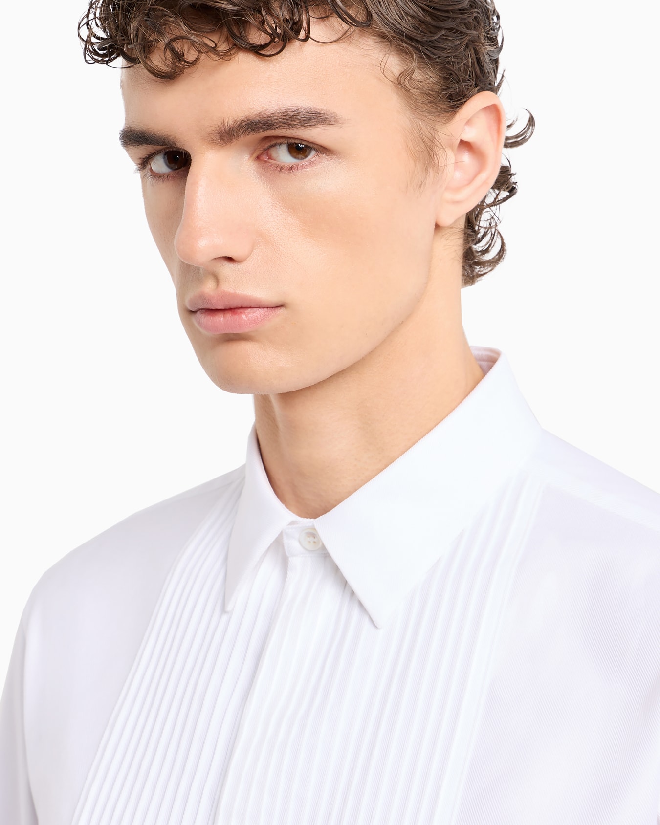 Pleated cotton shirt Slide 5
