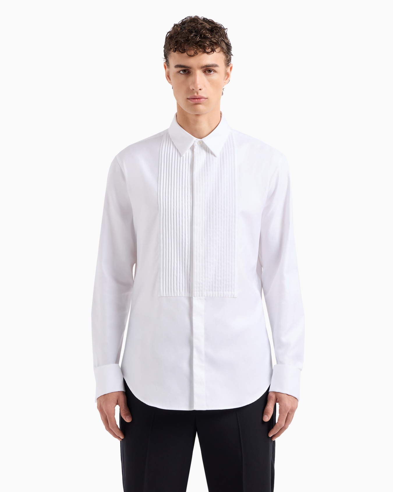 Pleated cotton shirt Slide 3