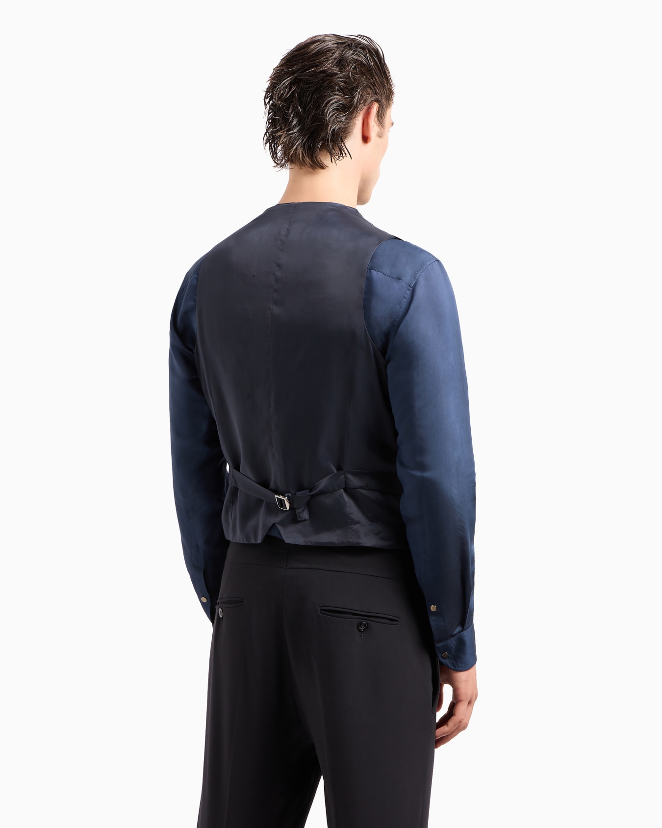 Single-breasted velvet and Lurex waistcoat Slide 2