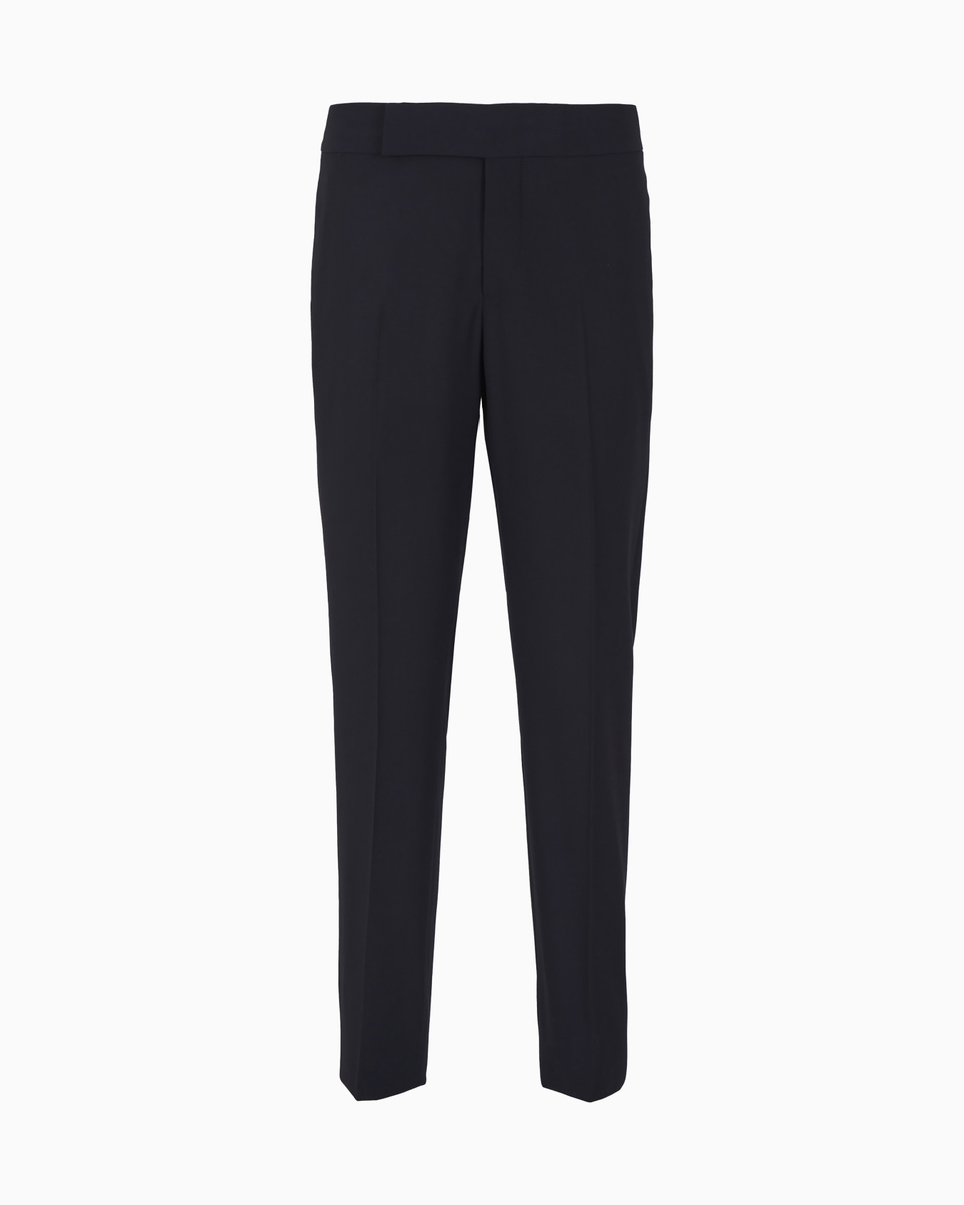 Wool crêpe flat-front trousers Slide 0
