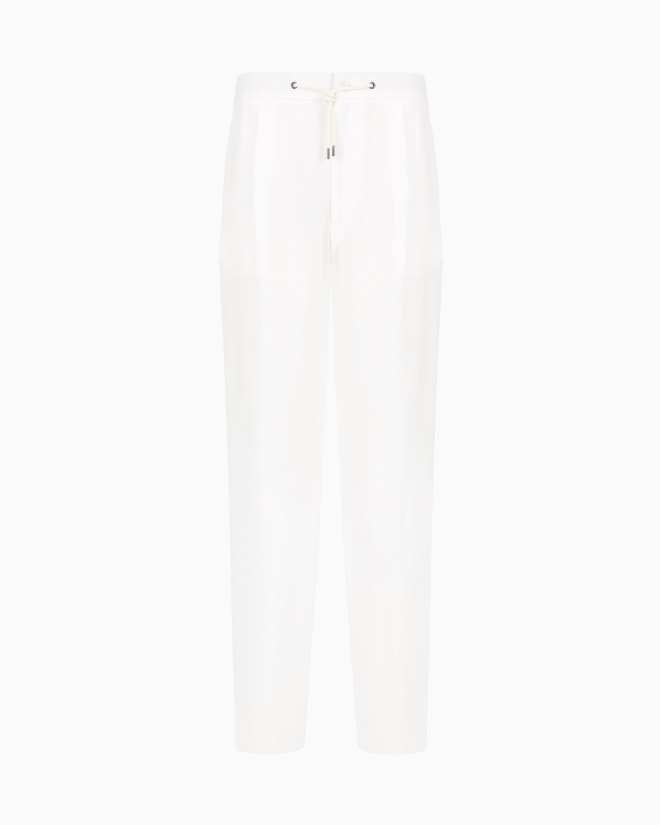 Single-dart, pure linen canvas trousers Slide 0
