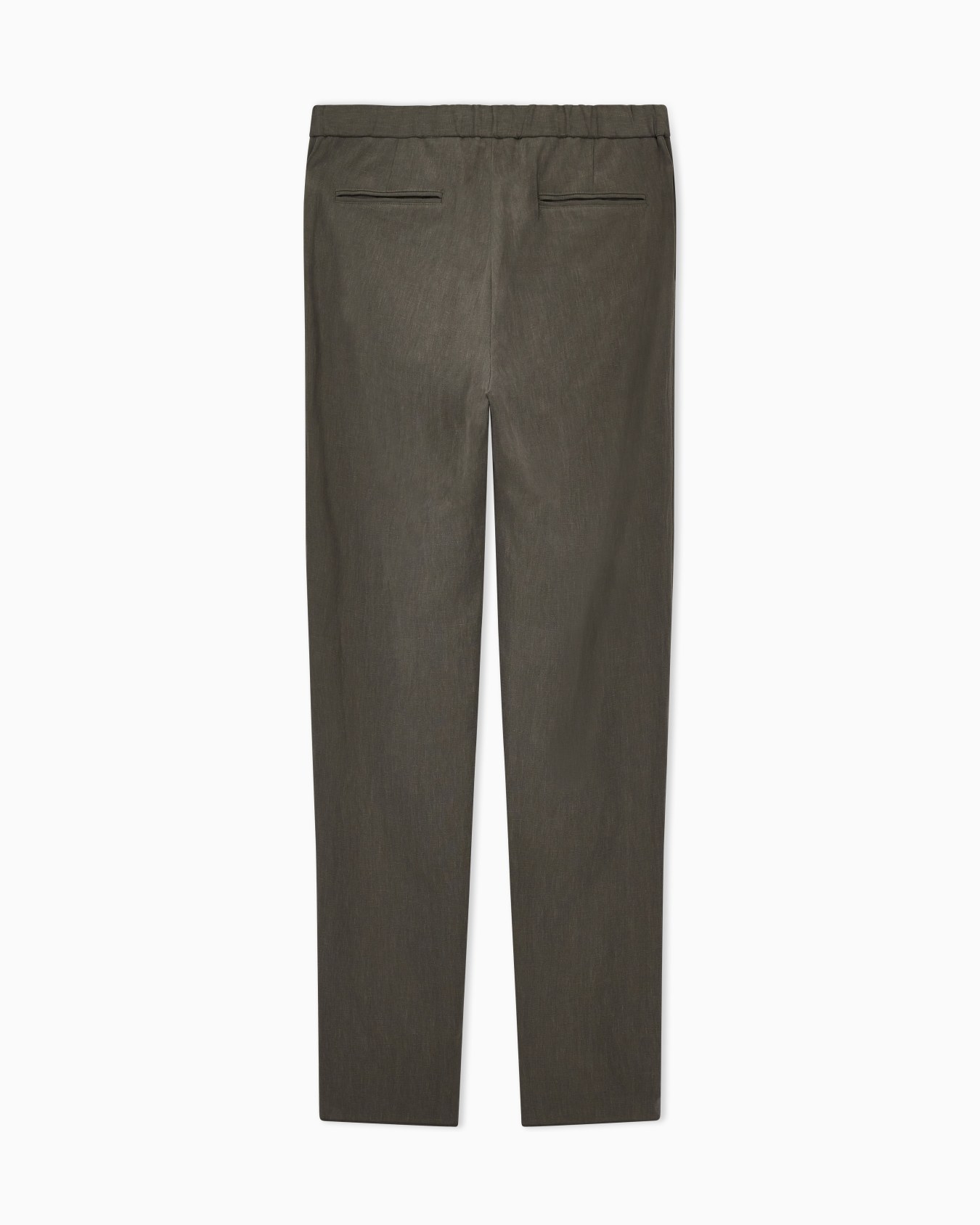 Single-dart, pure linen canvas trousers Slide 2