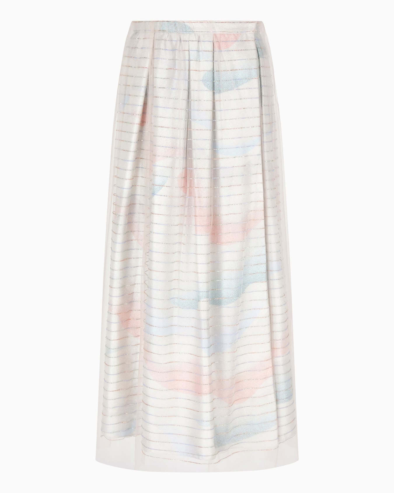 Long skirt with gradient print and rhinestones Slide 0