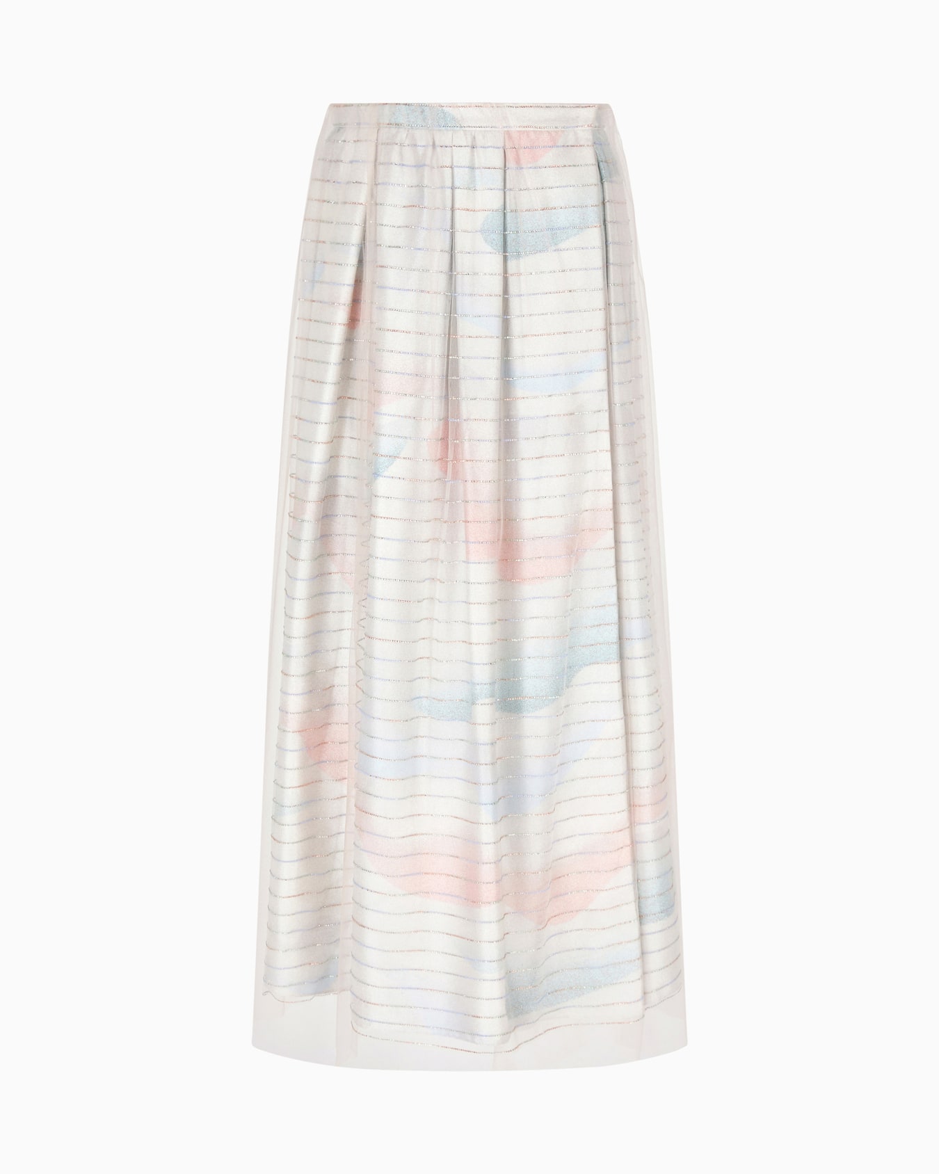 Long skirt with gradient print and rhinestones Slide 0