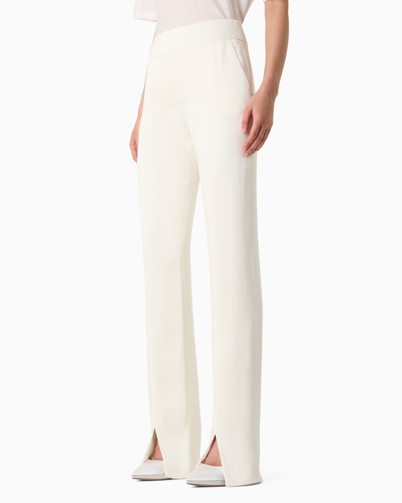 Double silk-satin trousers Slide 1