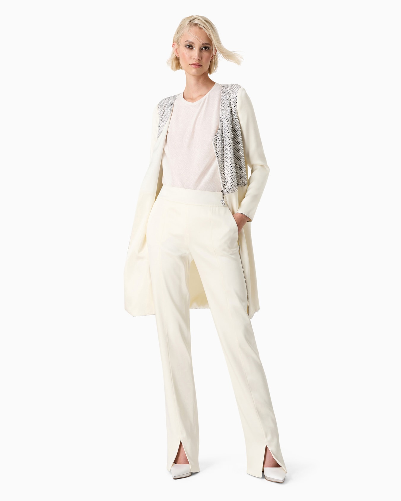 Double silk-satin trousers Slide 3