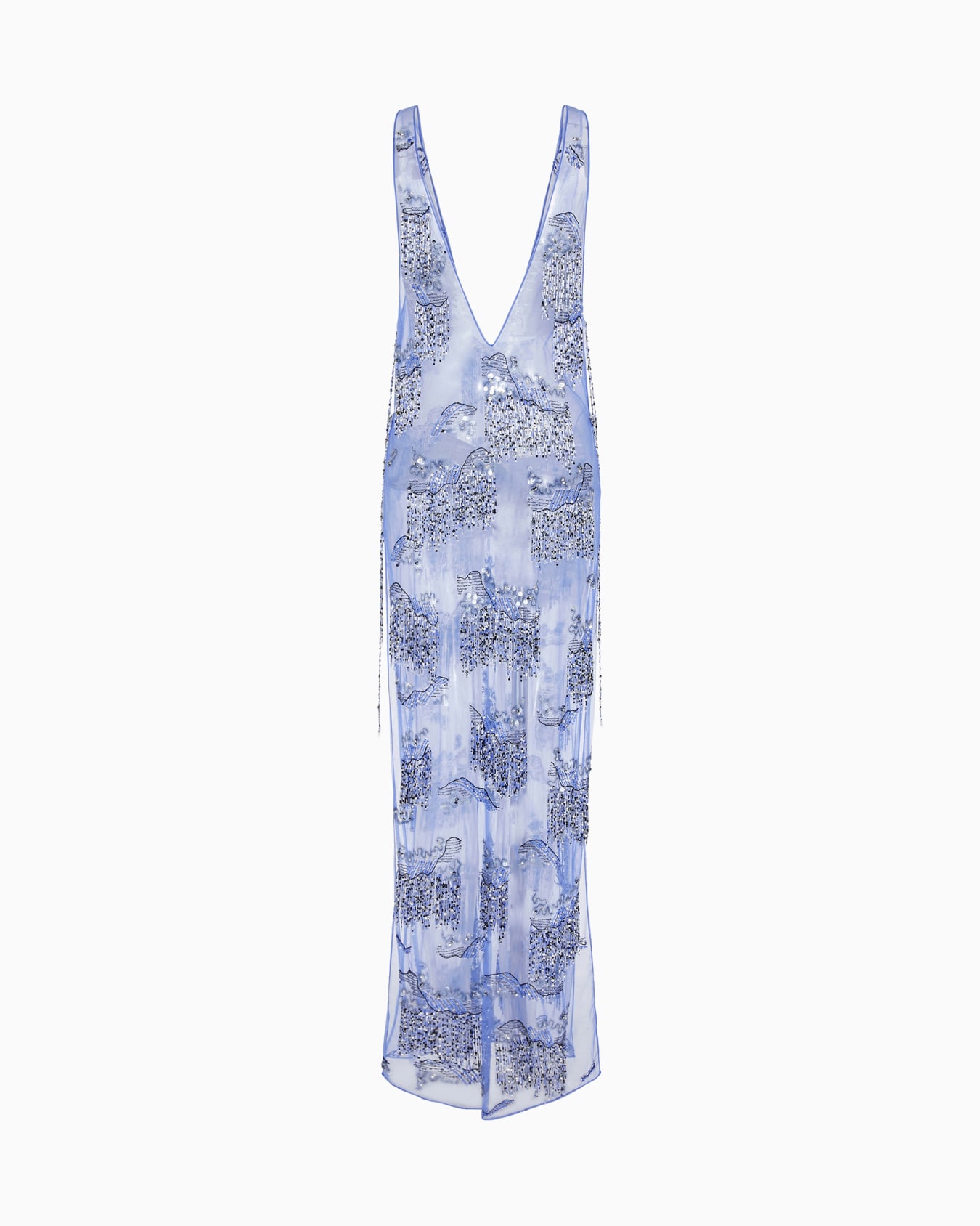 Embroidered tulle tunic-style dress Slide 0