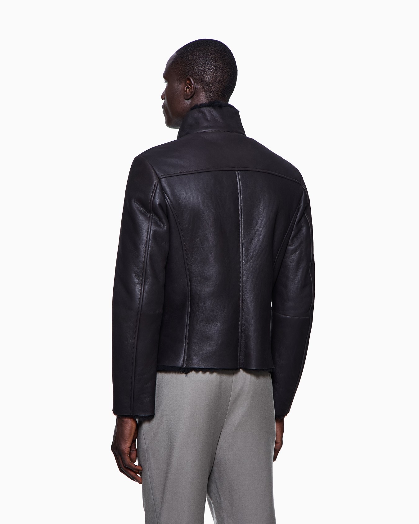 Zipped sheepskin blouson Slide 2