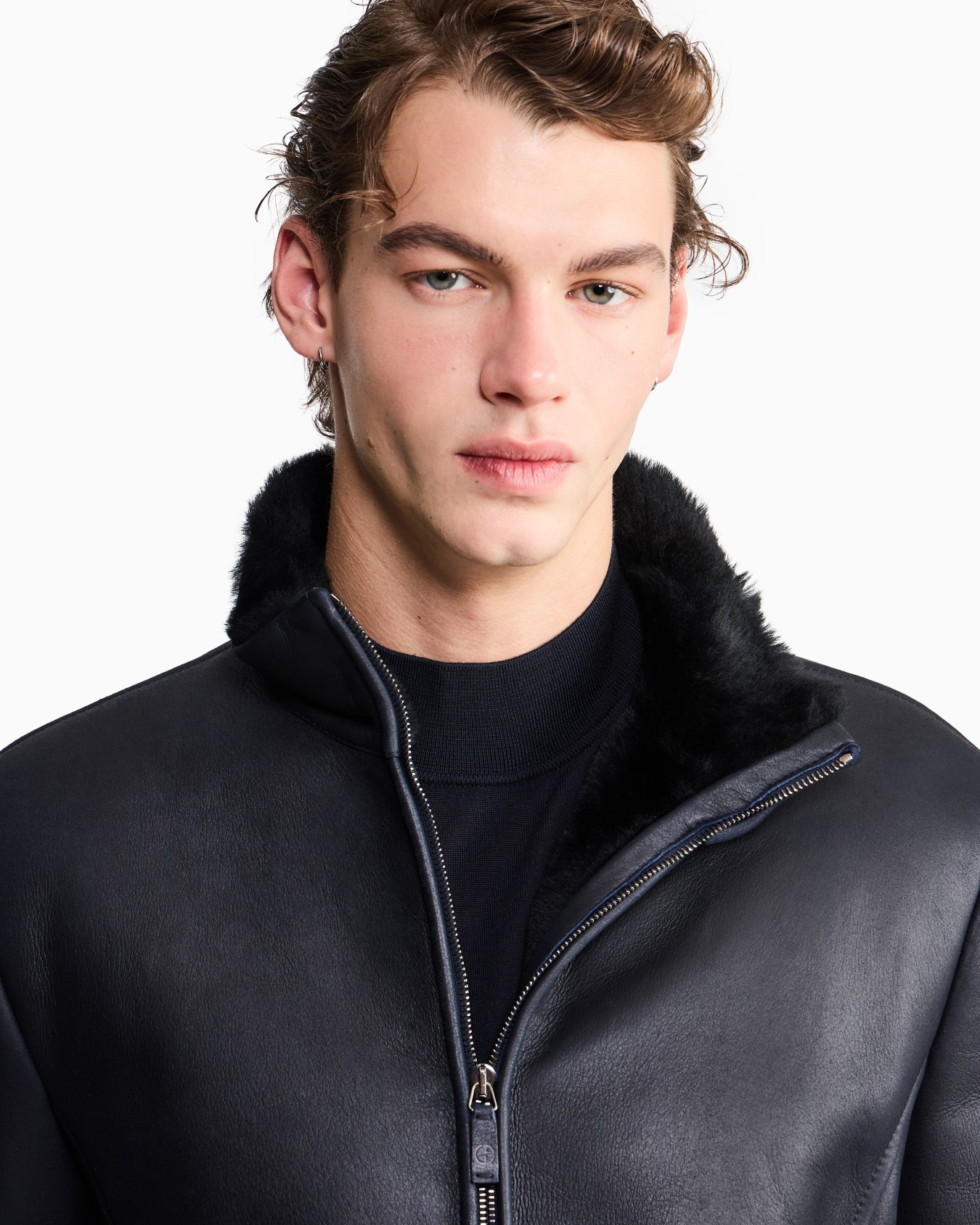 Zipped sheepskin blouson Slide 6