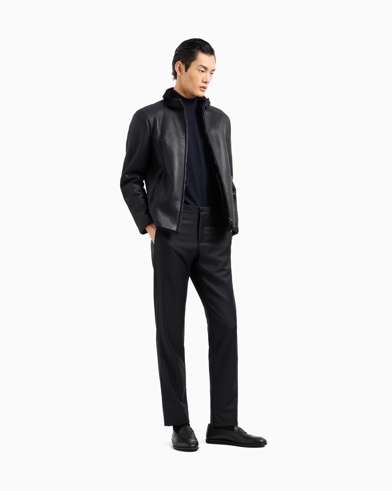 Zipped sheepskin blouson Slide 1