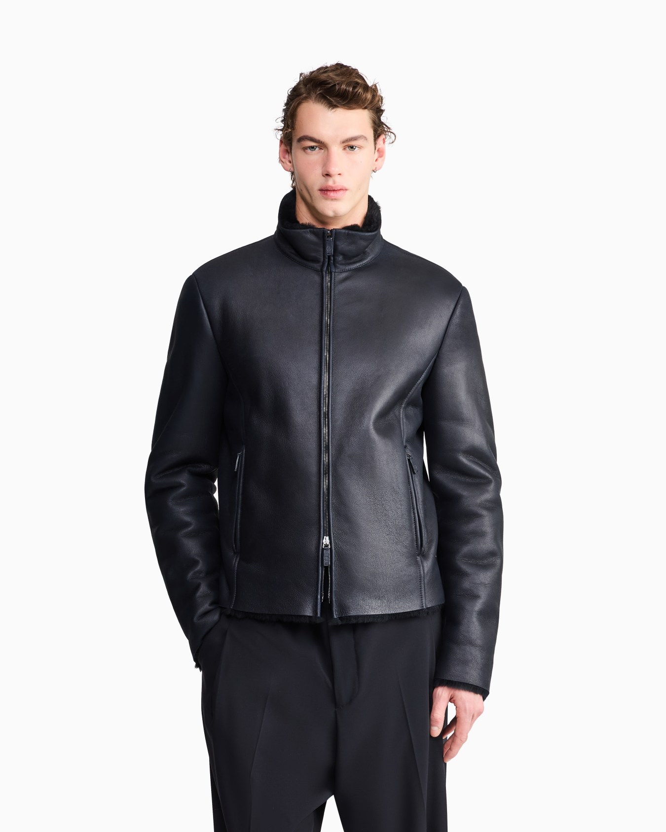 Zipped sheepskin blouson Slide 3