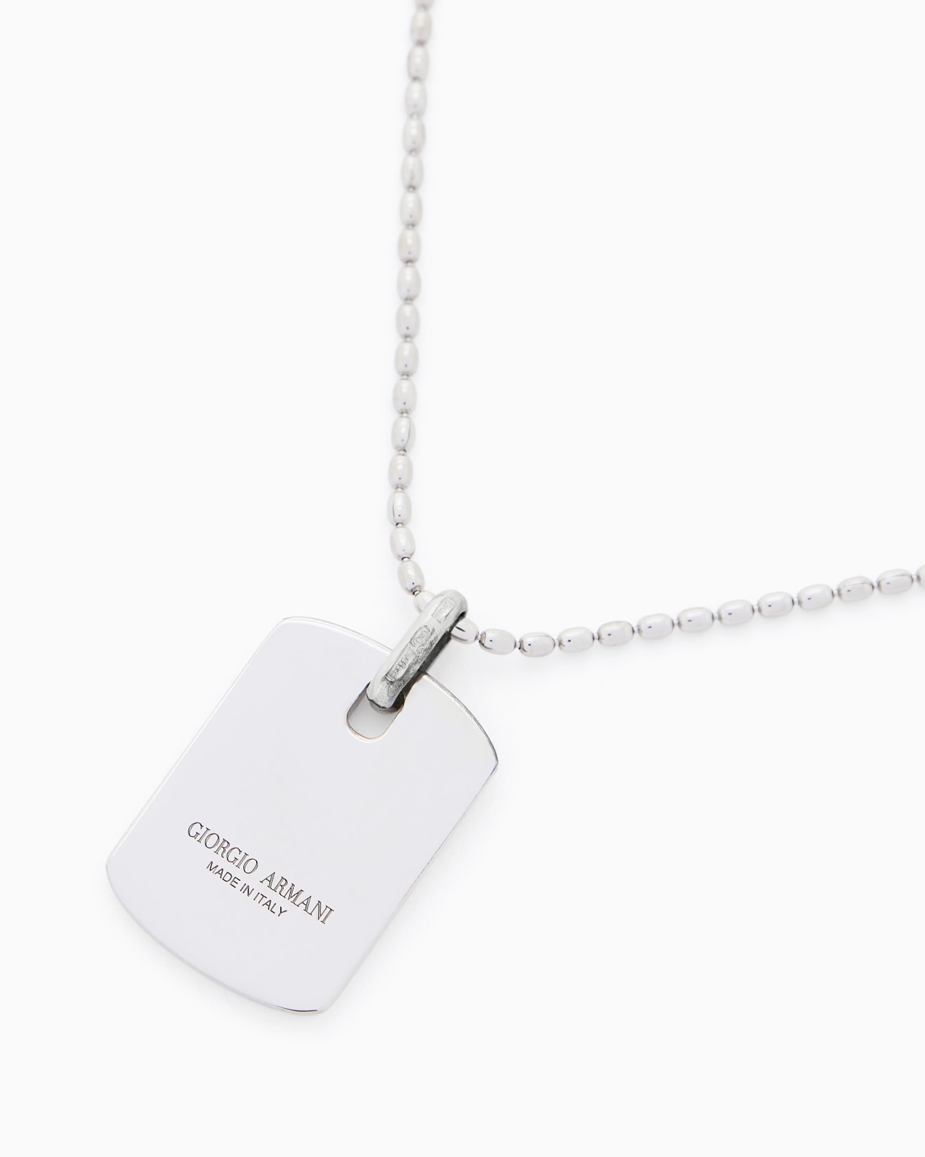 Collar de plata con placa con logotipo Diapositiva 2