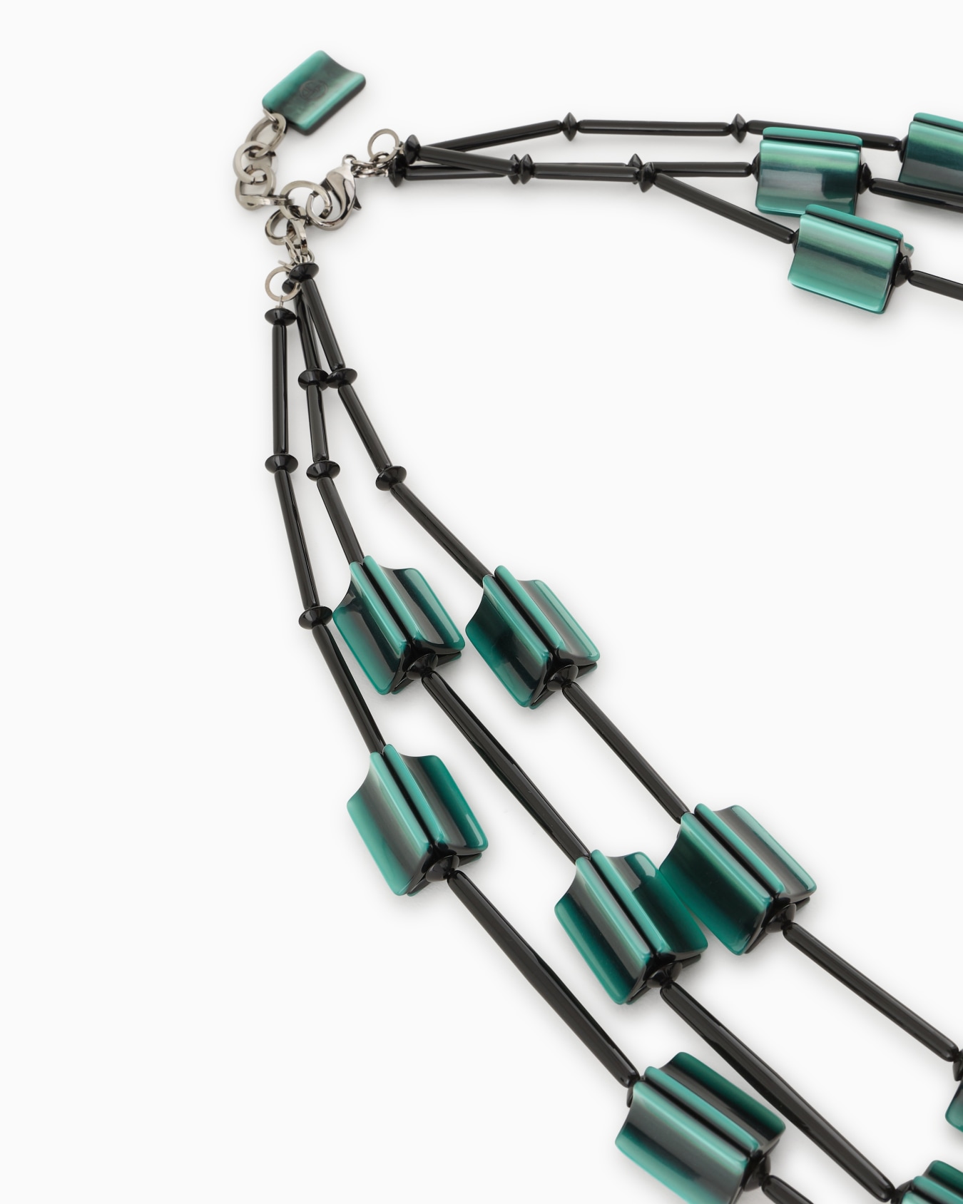 Multistrand necklace with resin components Slide 1