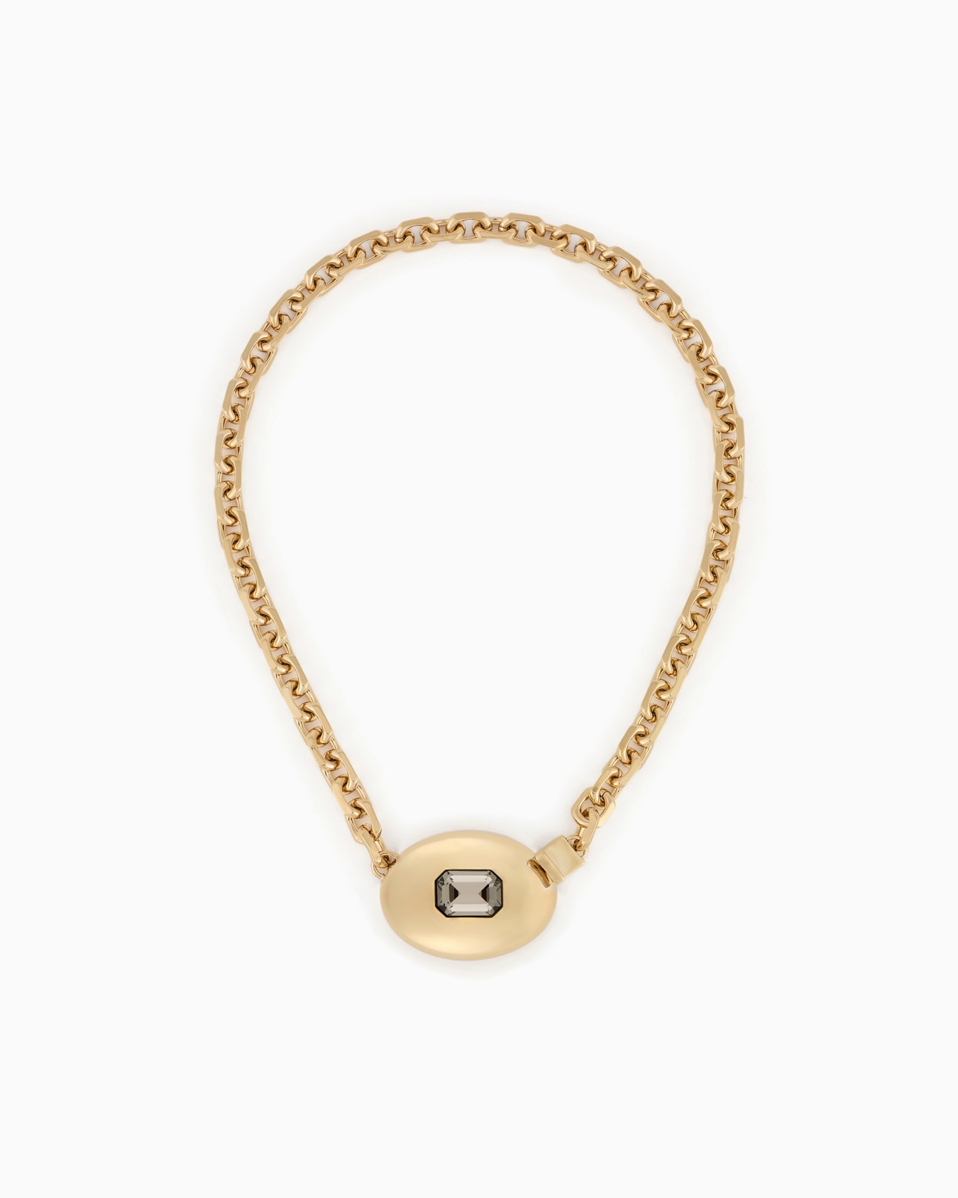 Metal choker necklace with Swarosvki crystal Slide 0