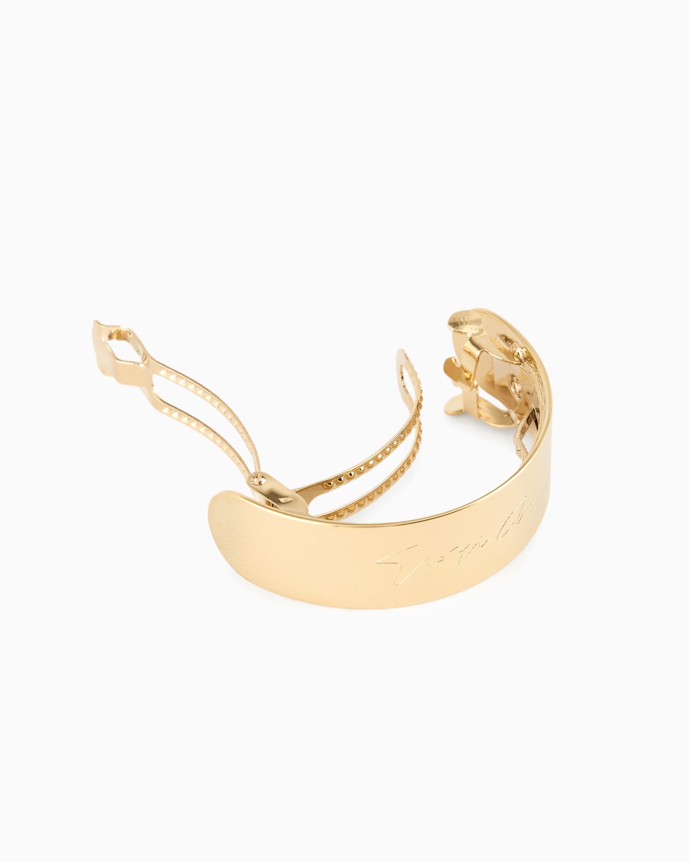 Metal scrunchie with signature logo Slide 1