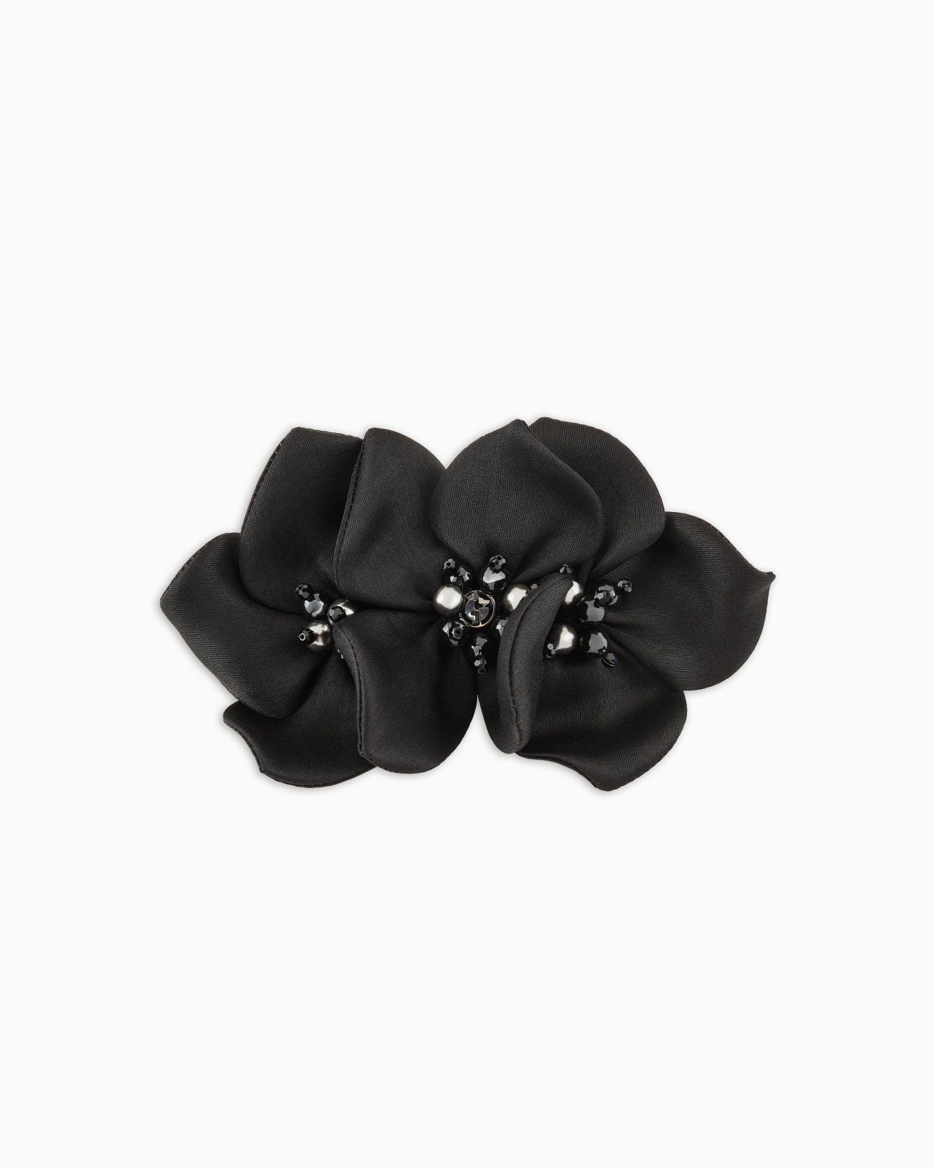 Fermaglio in misto seta a forma di fiore Slide 0