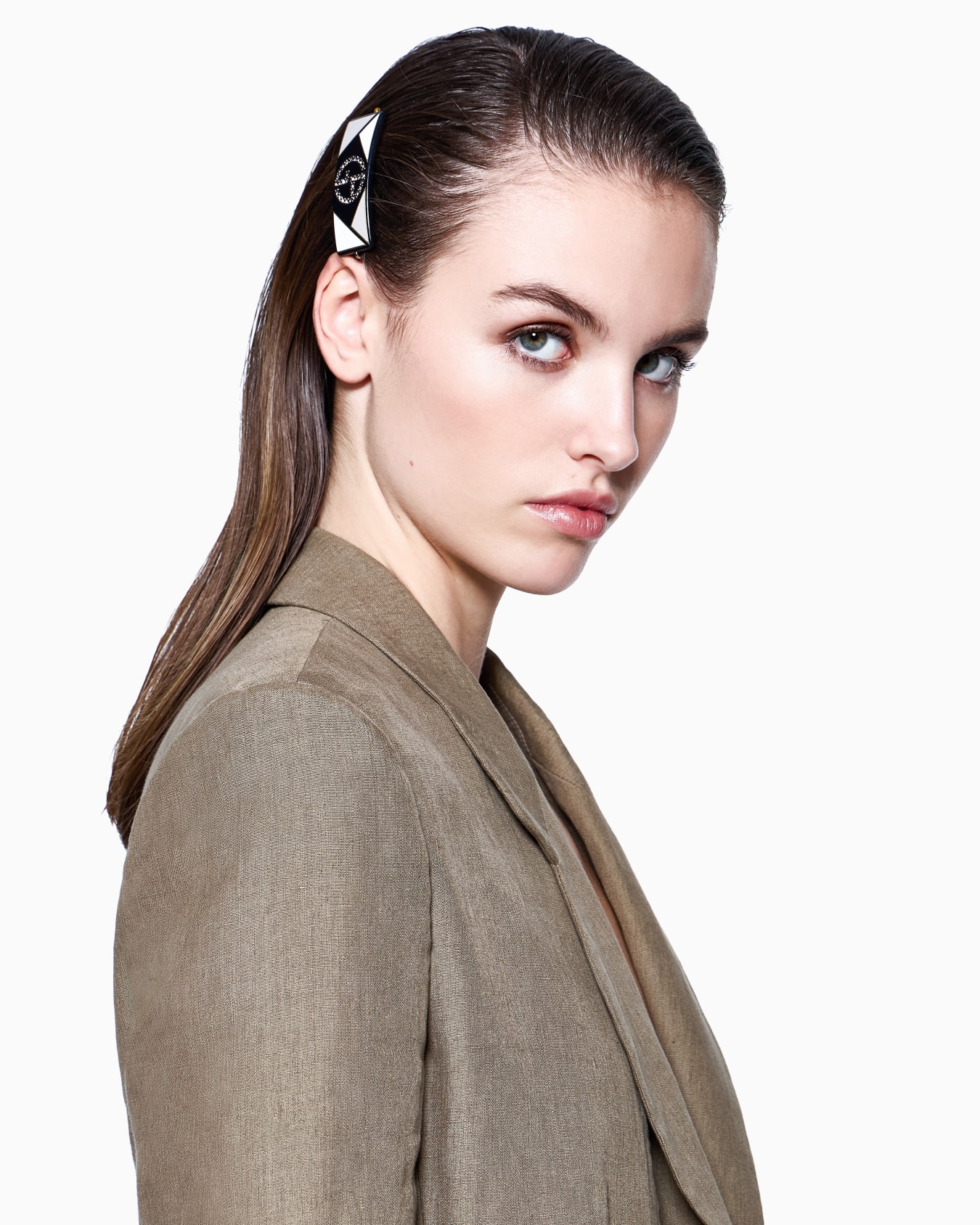 Hair clip with crystal logo Slide 3