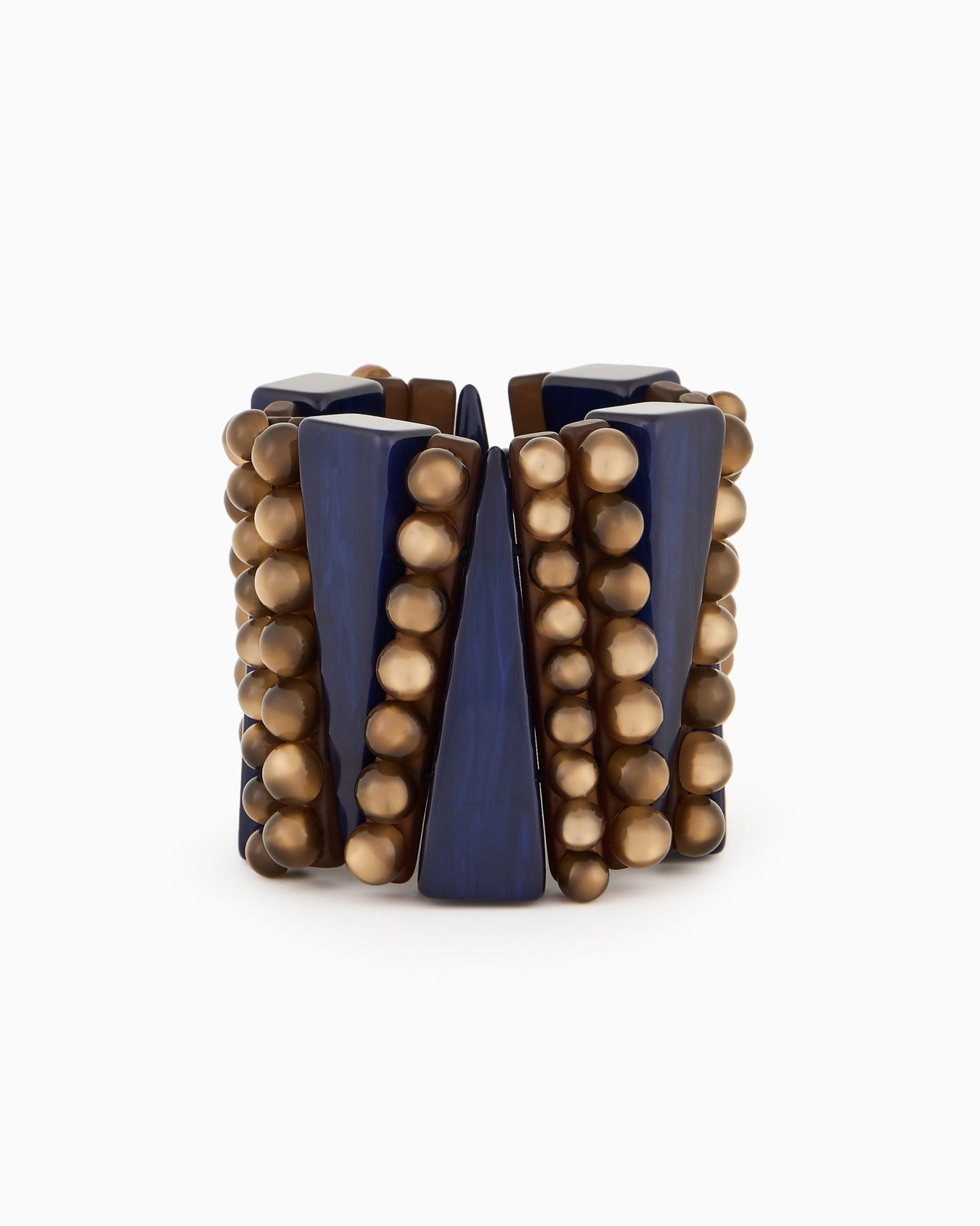 Pulsera elástica con esferas y elementos geométricos Diapositiva 0