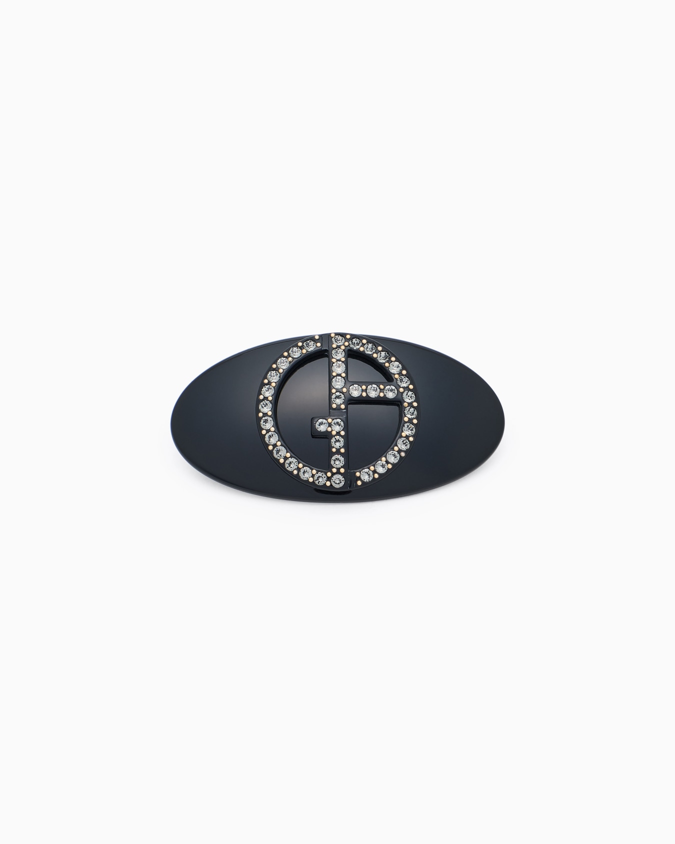 Hair clip with crystal logo Slide 0
