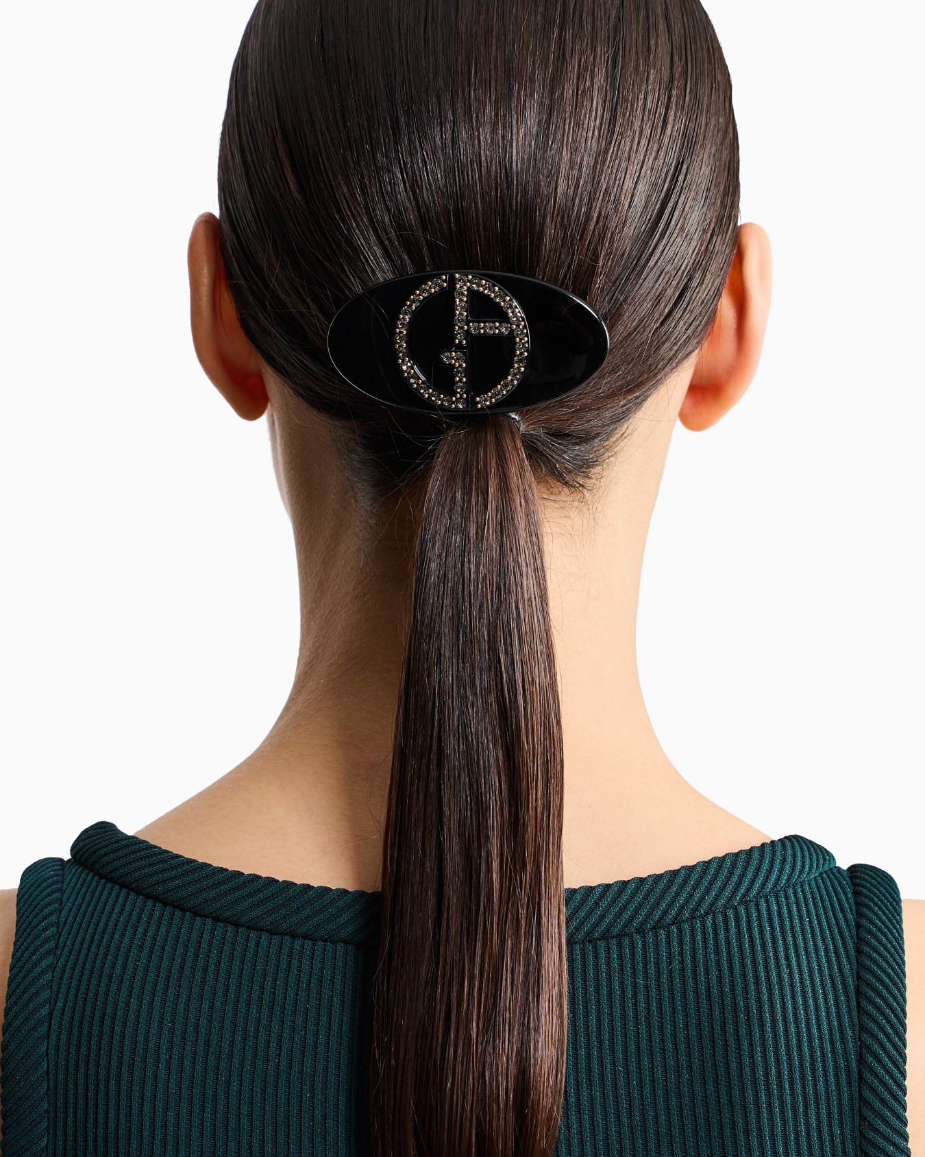 Hair clip with crystal logo Slide 3