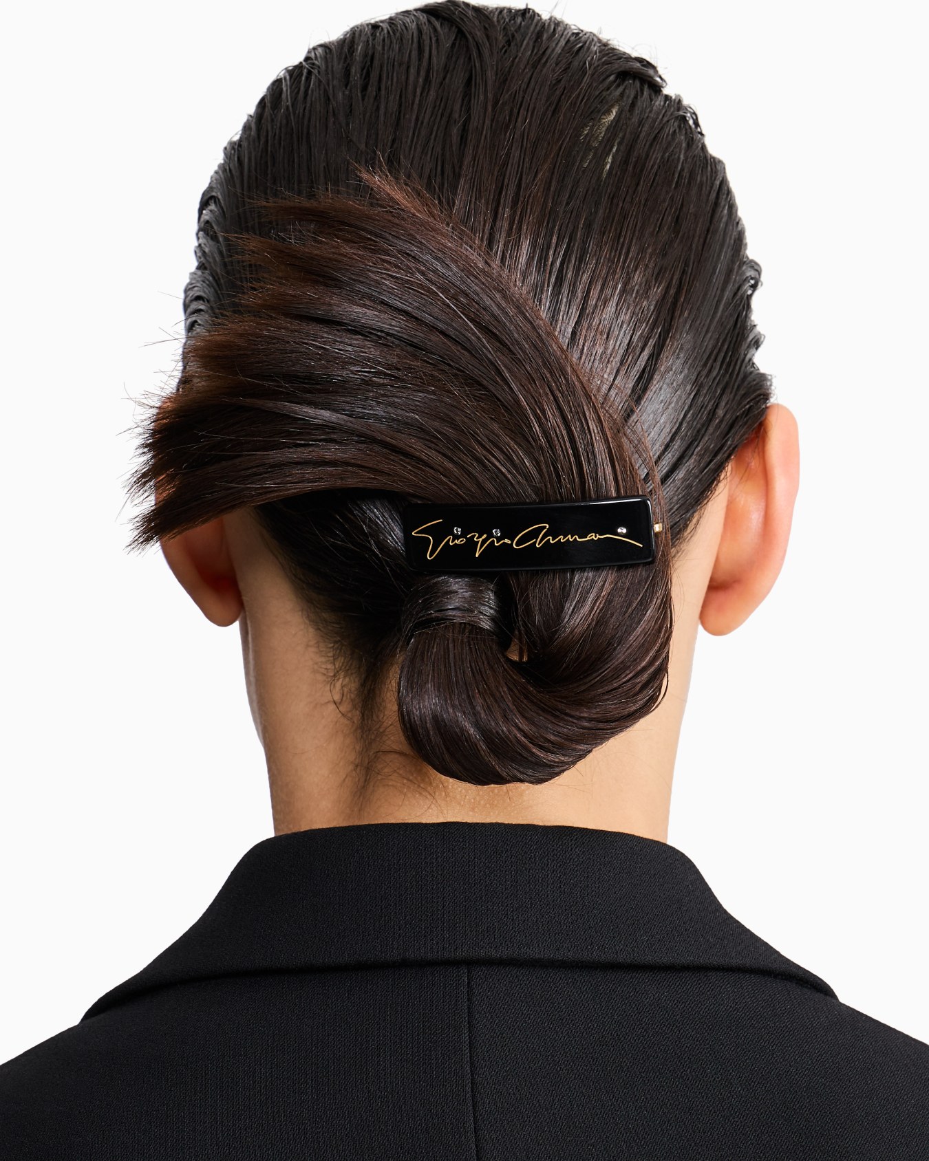 Haarklammer mit Logoschriftzug Folie 3