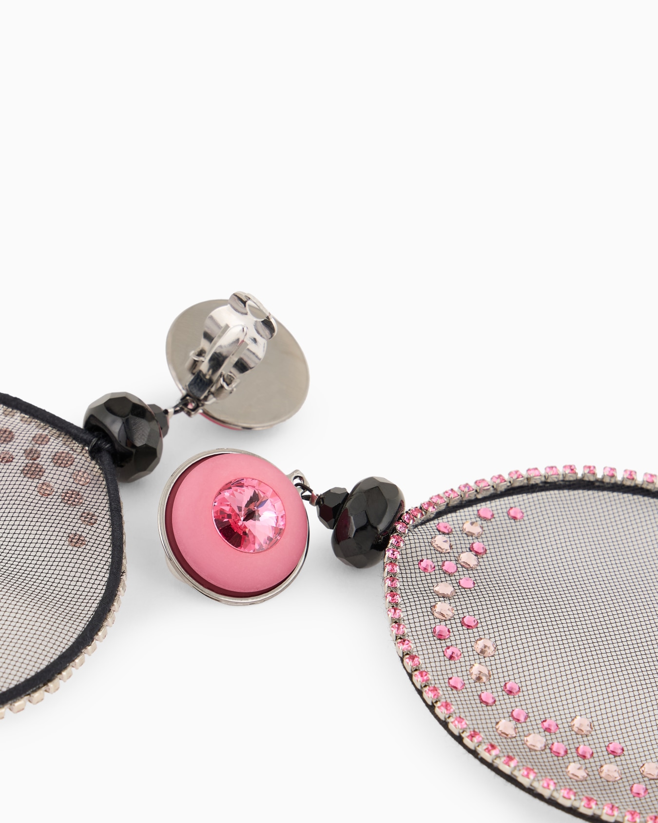 Broche en forma de libélula en tul y resina con cristales Swarovski Diapositiva 1