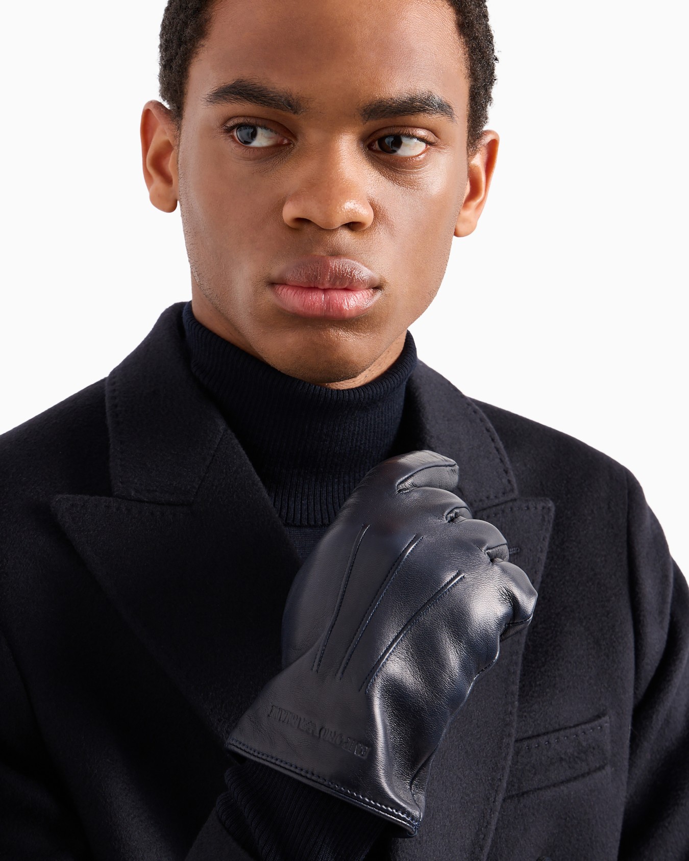 Lambskin nappa leather gloves with baguette detail Slide 2