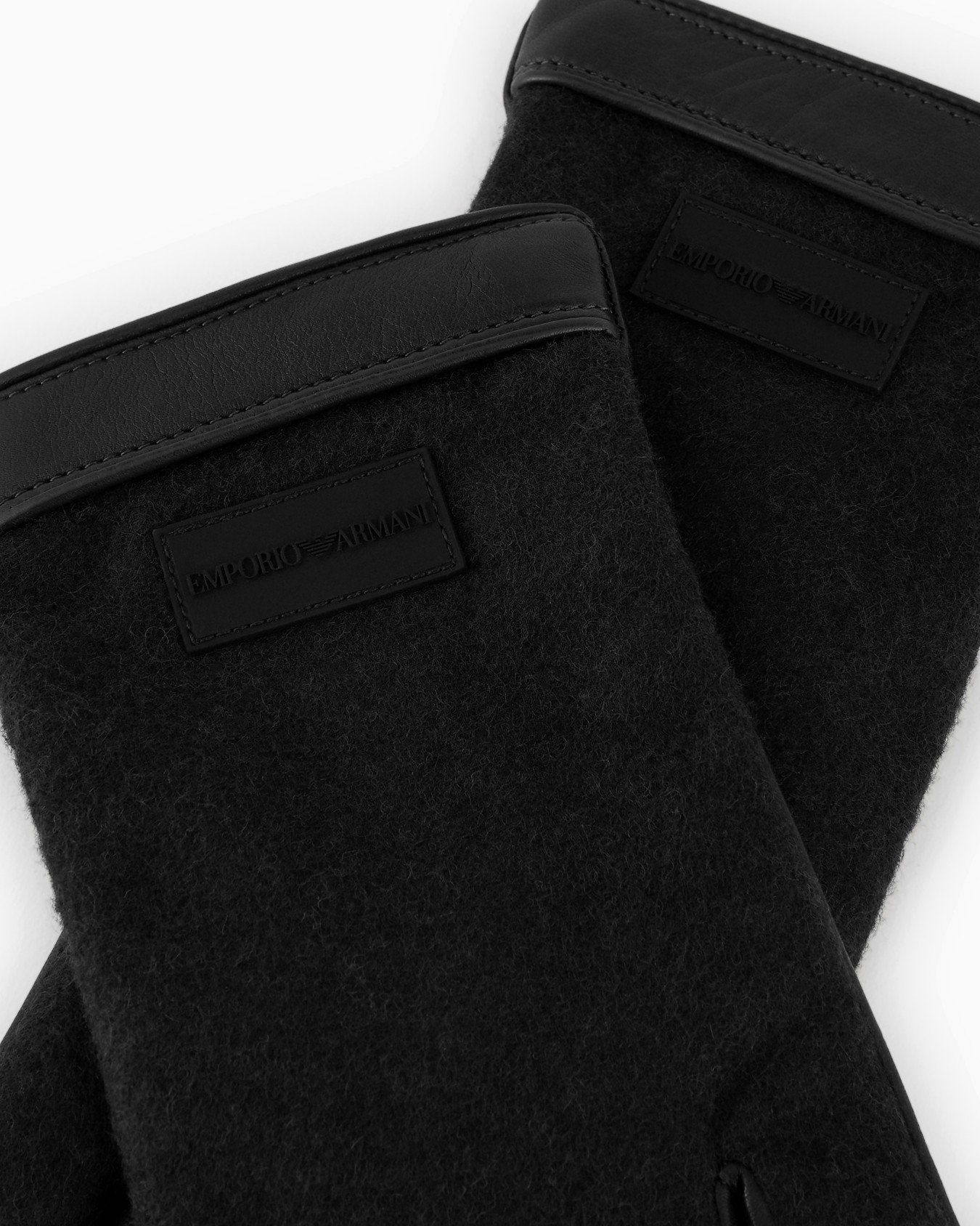 Gants en nappa et tissu de laine Diapositive 1