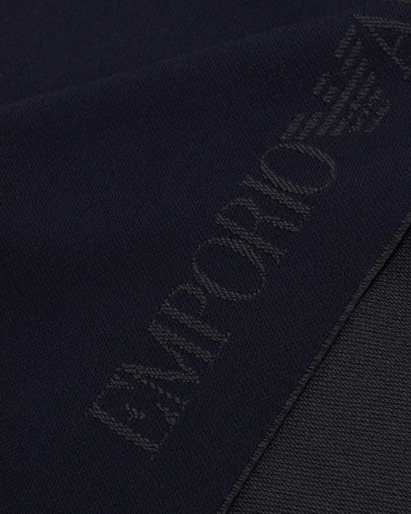 Wool scarf with jacquard logo lettering Slide 1