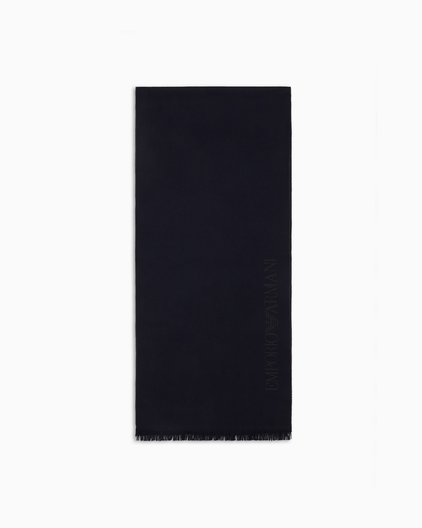 Wool scarf with jacquard logo lettering Slide 0