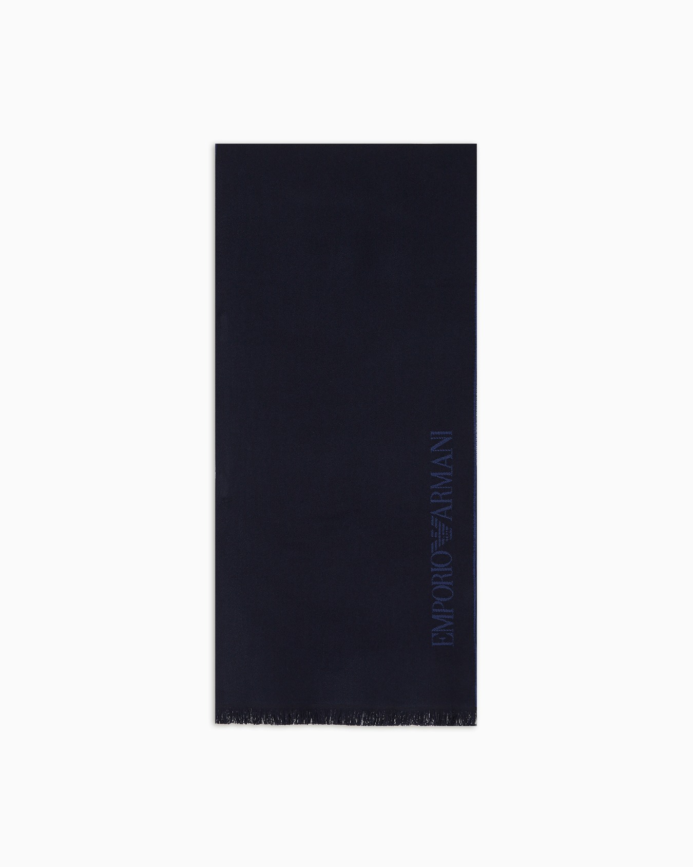 Wool scarf with jacquard logo lettering Slide 0