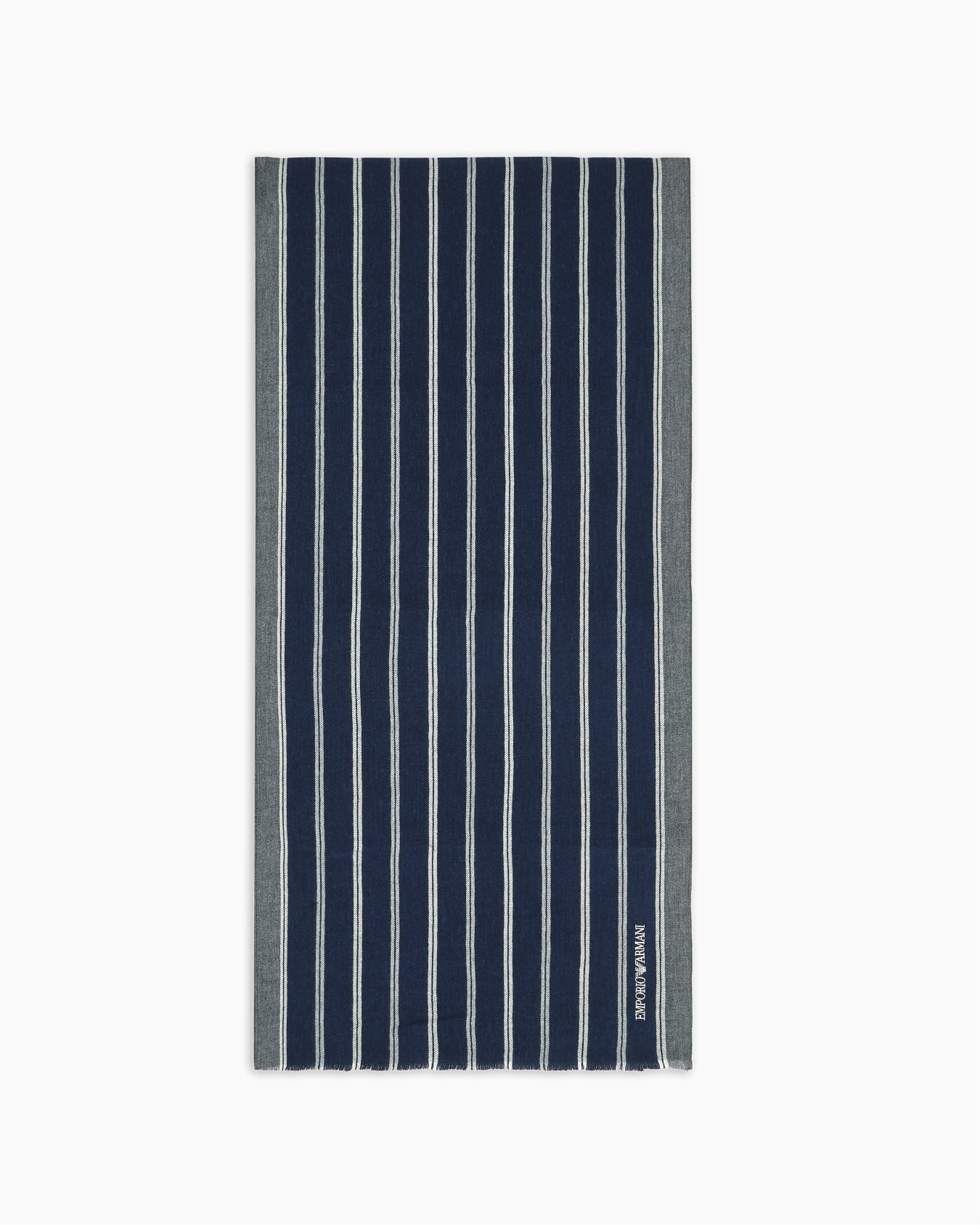 Écharpe en laine mélangée à rayures verticales Diapositive 0