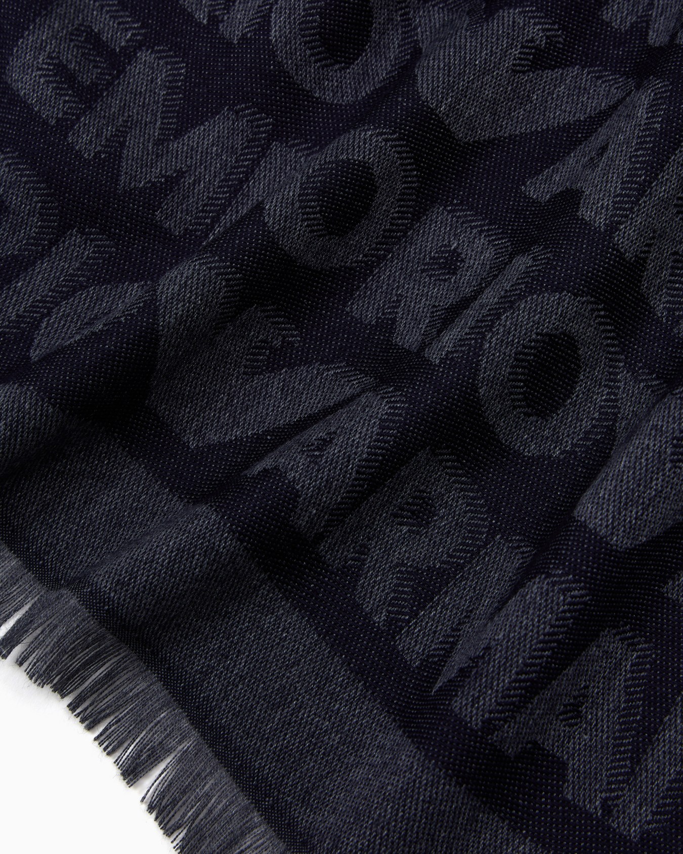 Viscose-blend foulard with Emporio Armani Milano print Slide 1