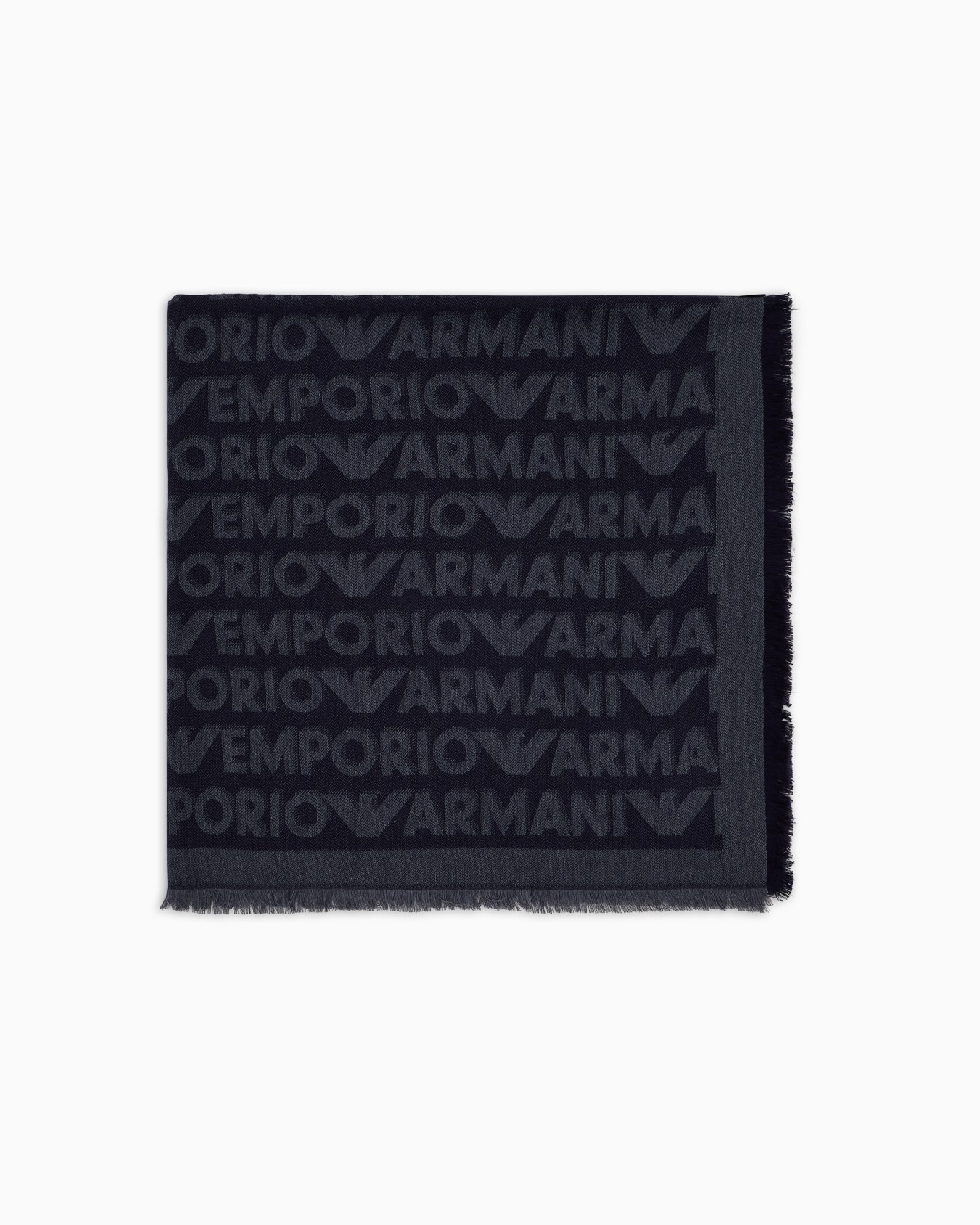 Viscose-blend foulard with Emporio Armani Milano print Slide 0