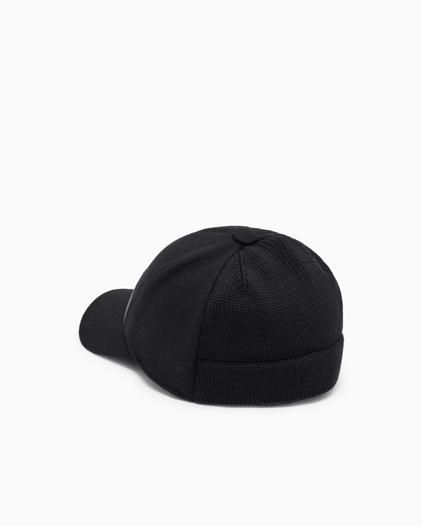 Wool knit and cloth baseball cap Slide 1