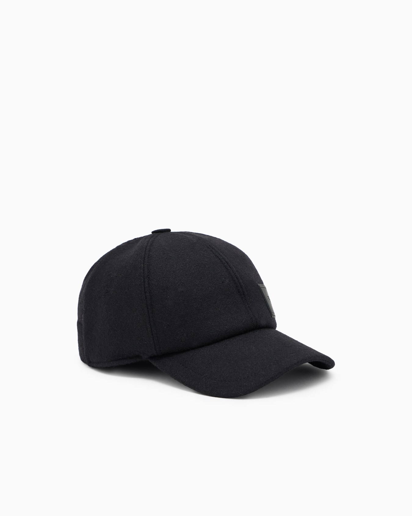 Wool knit and cloth baseball cap Slide 0