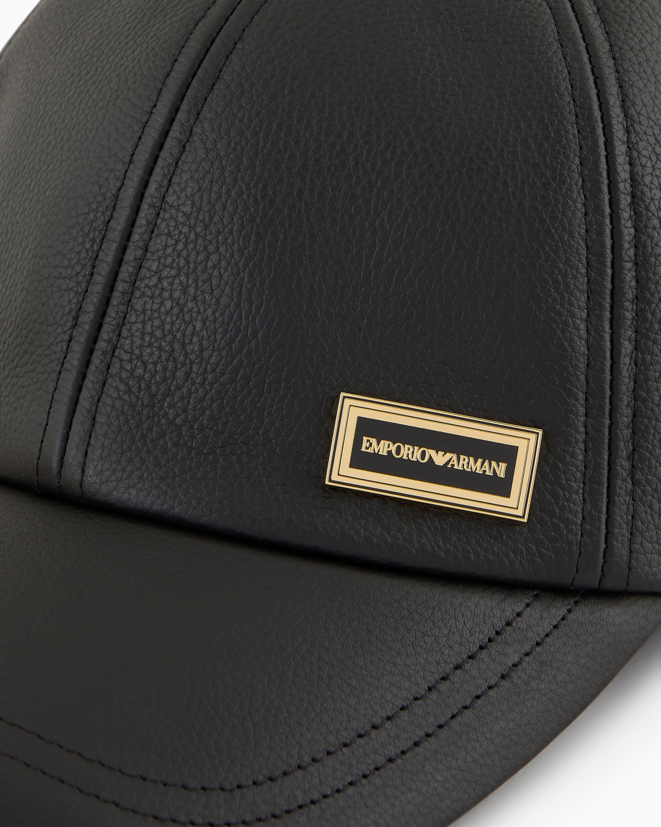 Hammered leather baseball cap Slide 2