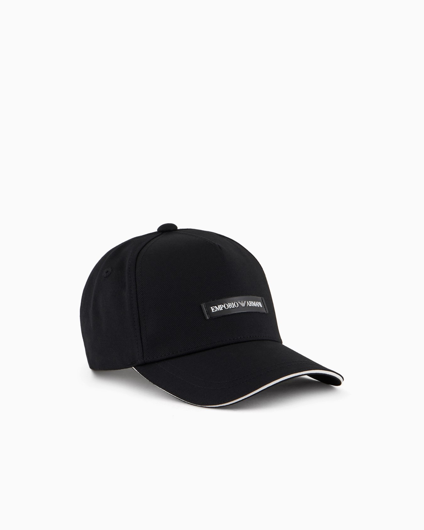 Casquette de baseball en toile avec écusson Emporio Armani Diapositive 0