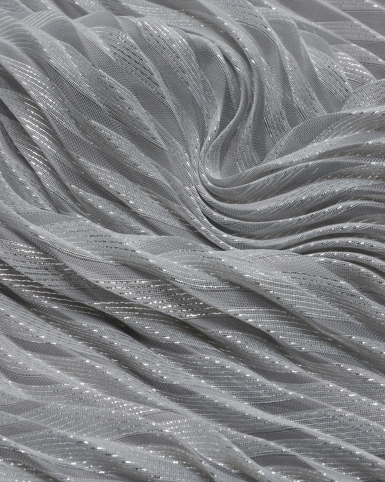 Gradient, lurex patterned pleated stole Slide 1